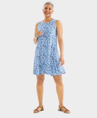 Style & Co Womens Printed Sleeveless Knit Flip-Flop Dress, Created for Macys Product Image