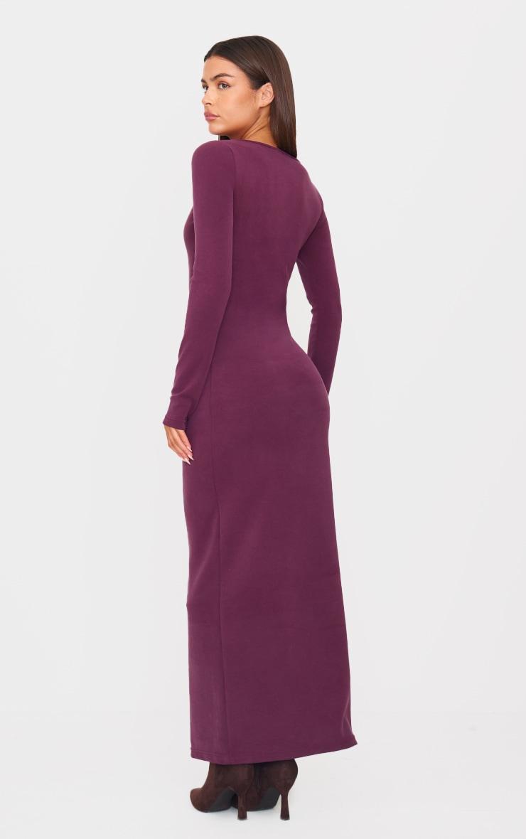 Plum Premium Contour Boat Neck Maxi Dress Product Image