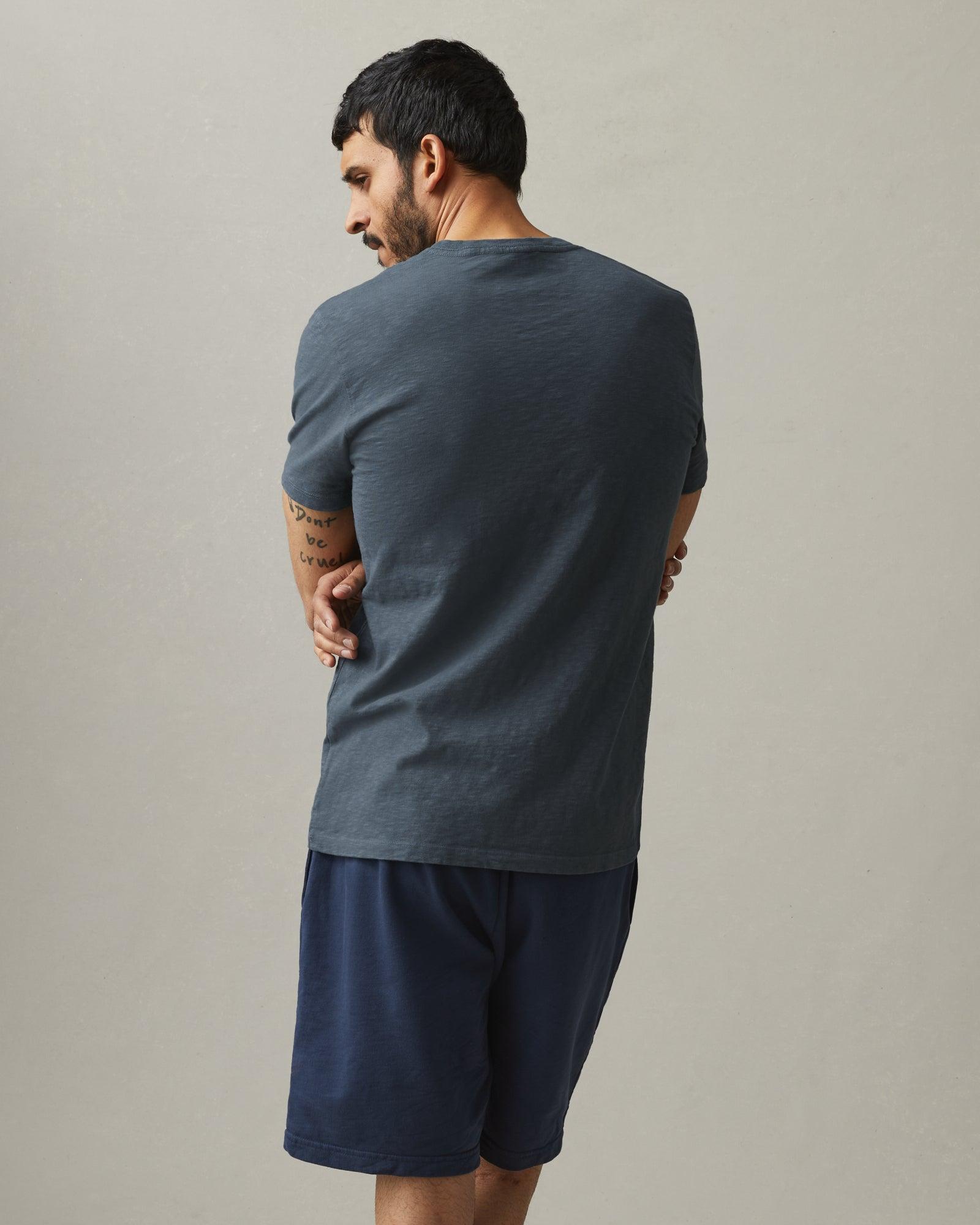 Men's Premium Slub V-Neck Tee - Vintage Indigo Male Product Image
