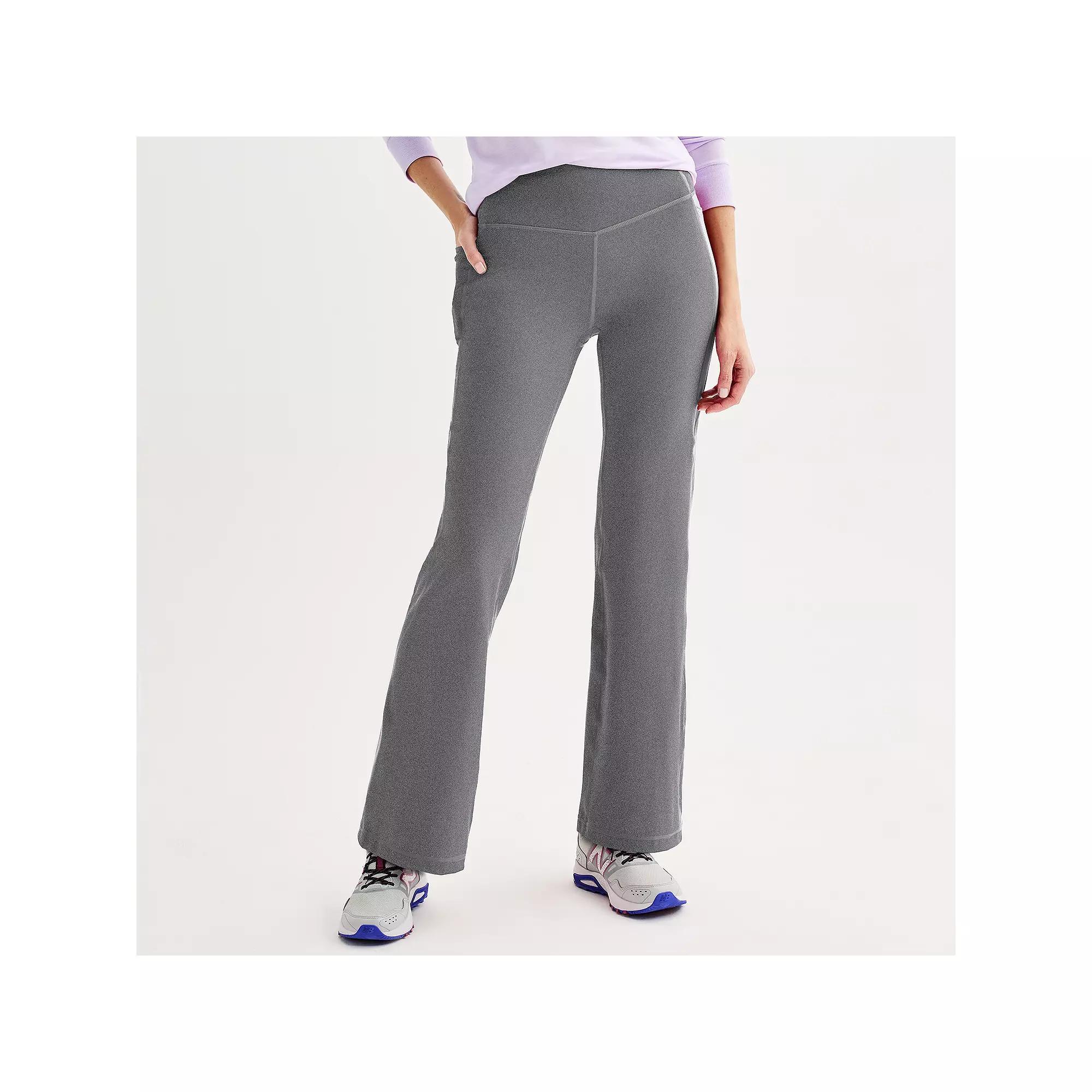 Women's Tek Gear® Ultrastretch Flare Leg Pants, Size: XL, Grey Product Image