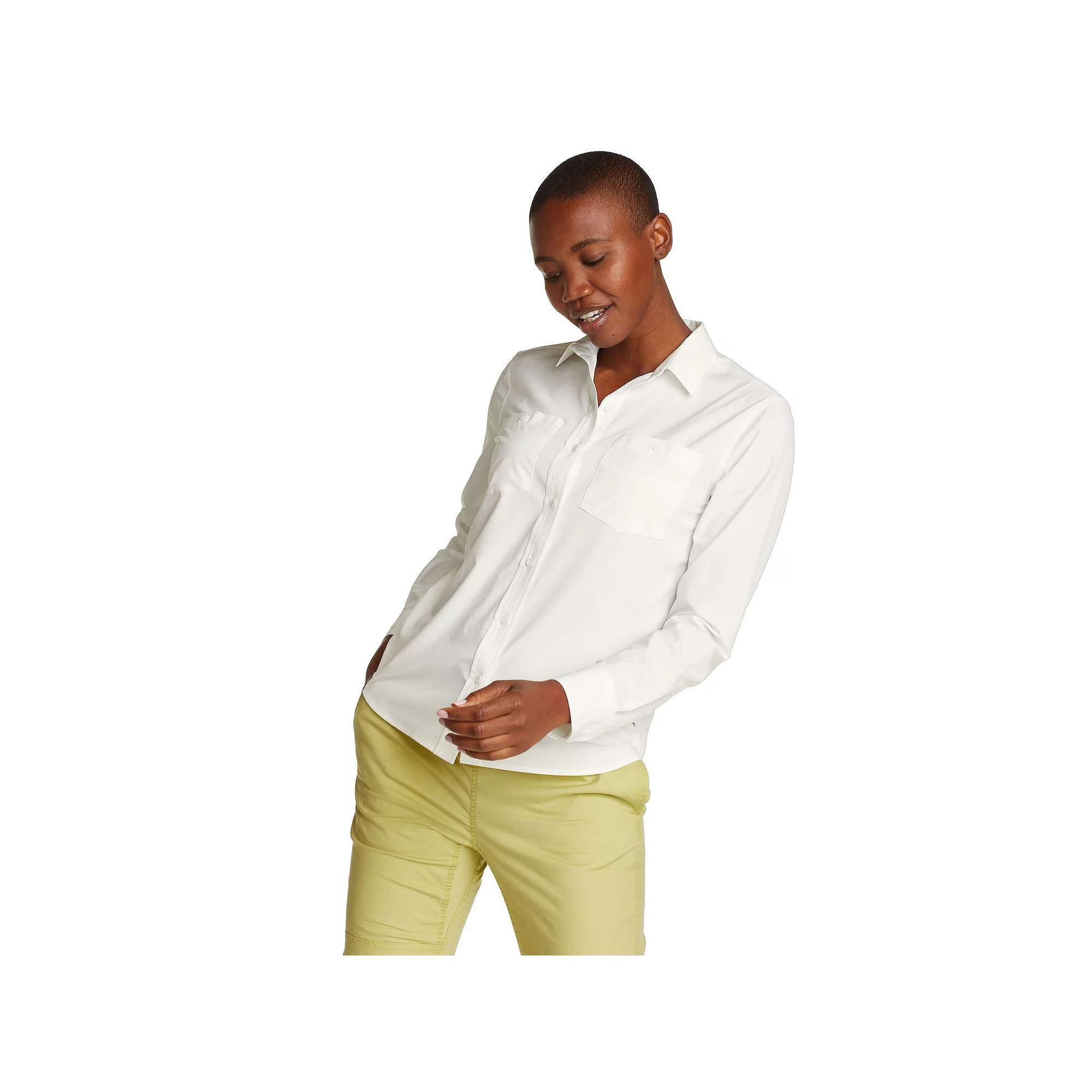 Women's Eddie Bauer Departure 3.0 Long Sleeve Shirt, Size: XXL, Black Product Image