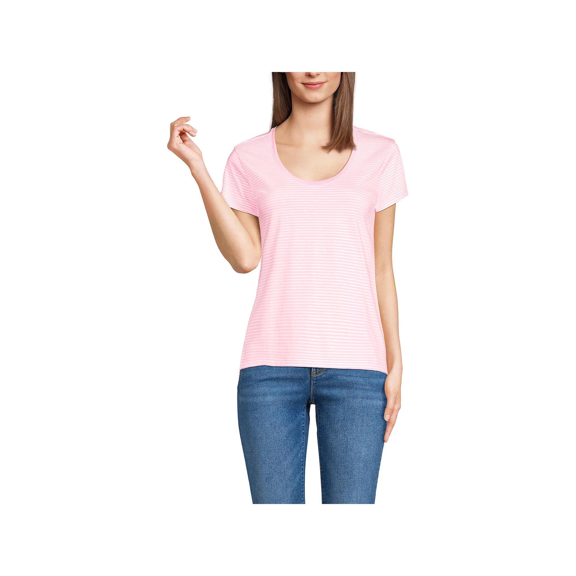 Womens Lands End Short Sleeve Scoop Neck Tee Product Image