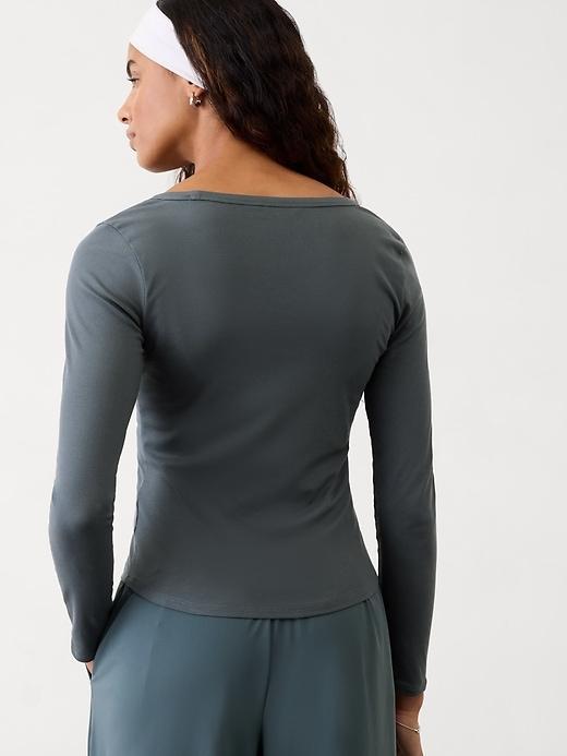Signature Rib Square Neck Top Product Image