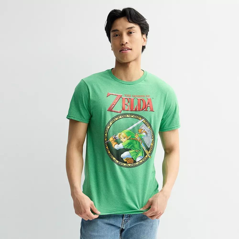 Men's Nintendo The Legend of Zelda Link Sword Graphic Tee, Size: XXL, Green Grey Product Image