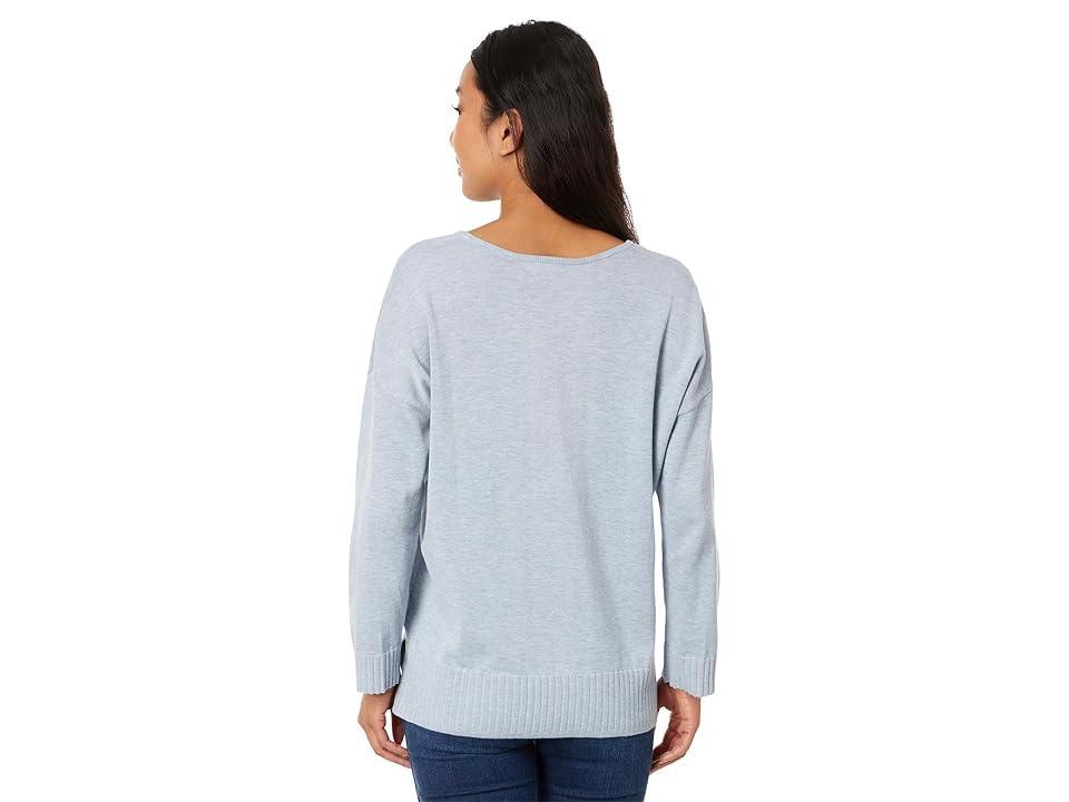 Lilla P Split-Neck Pullover Sweater Women's Clothing Product Image