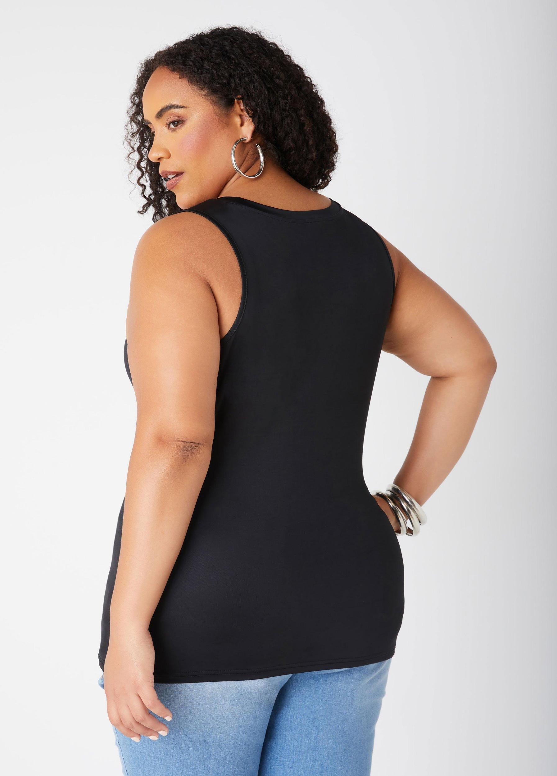 Plus Size The Basic Knit Cami Ashley Stewart Product Image