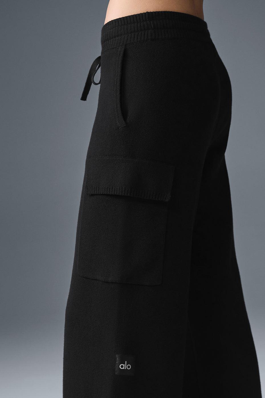 Scholar Knit High-Waist Cargo Pant - Black Female Product Image
