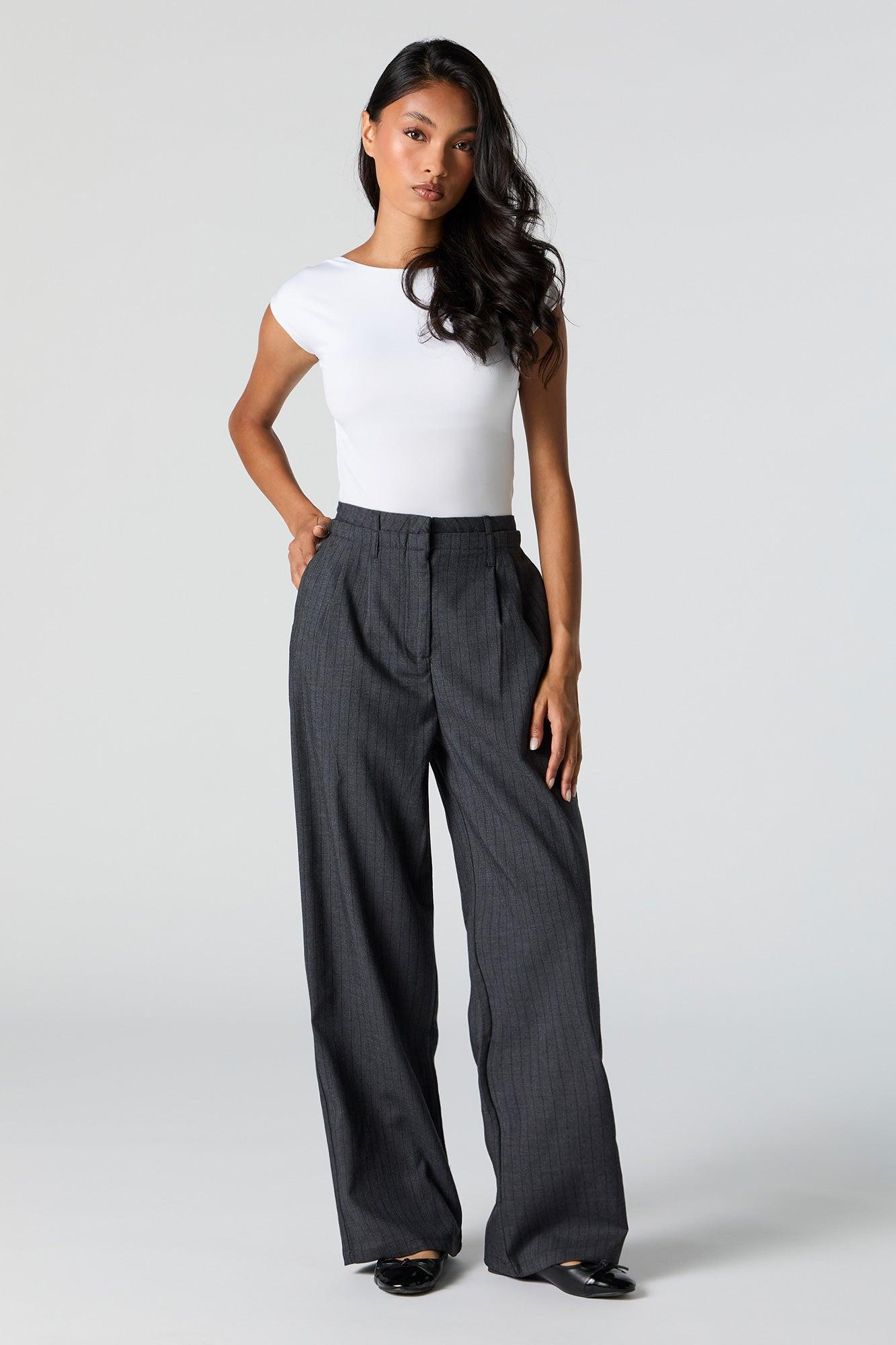 Pleated Straight Leg Dress Pant Female Product Image