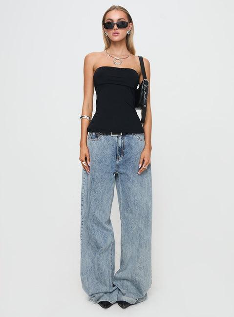 Strutter Strapless Top Black Product Image