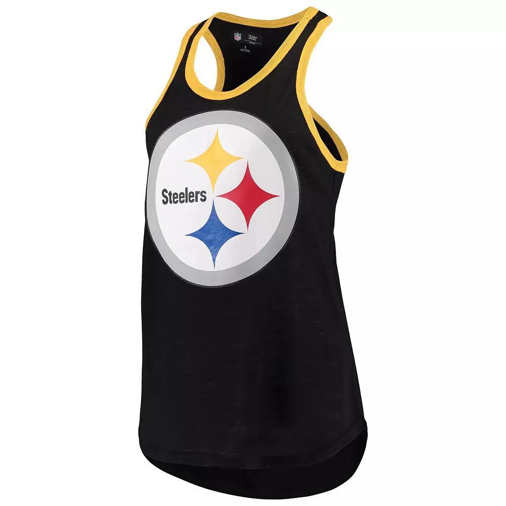 Women's G-III 4Her by Carl Banks Black Pittsburgh Steelers Tater Tank Top, Size: Medium Product Image