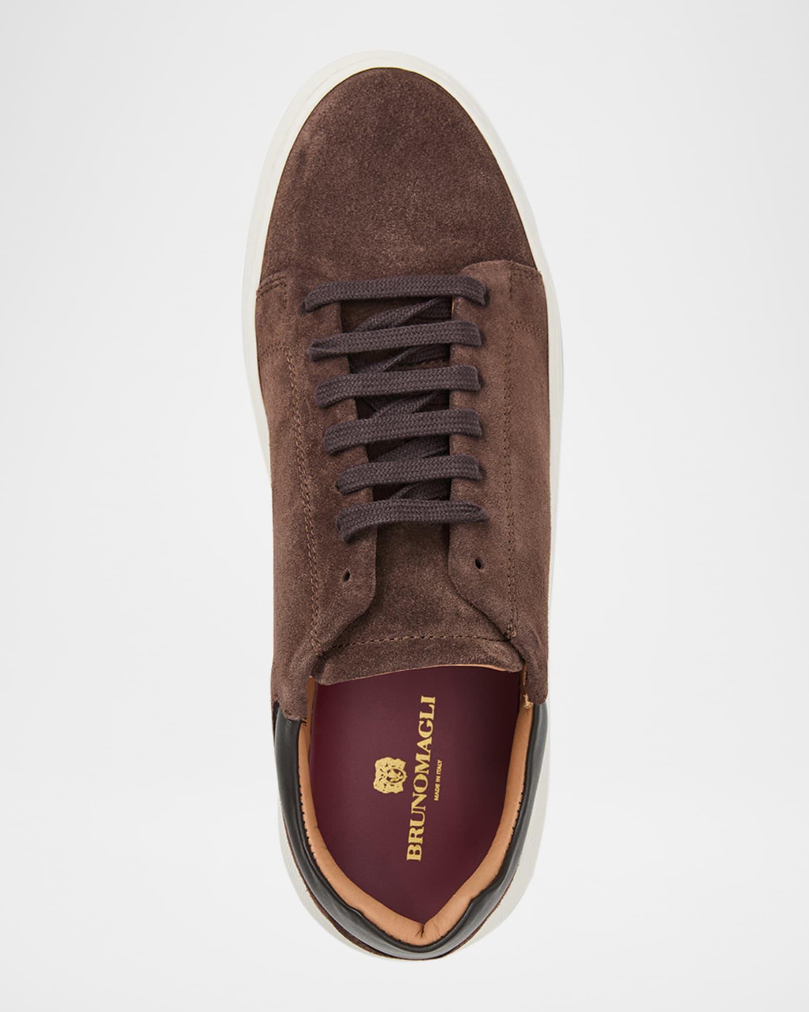 Men's Salvatore Low-Top Suede Sneakers  Product Image