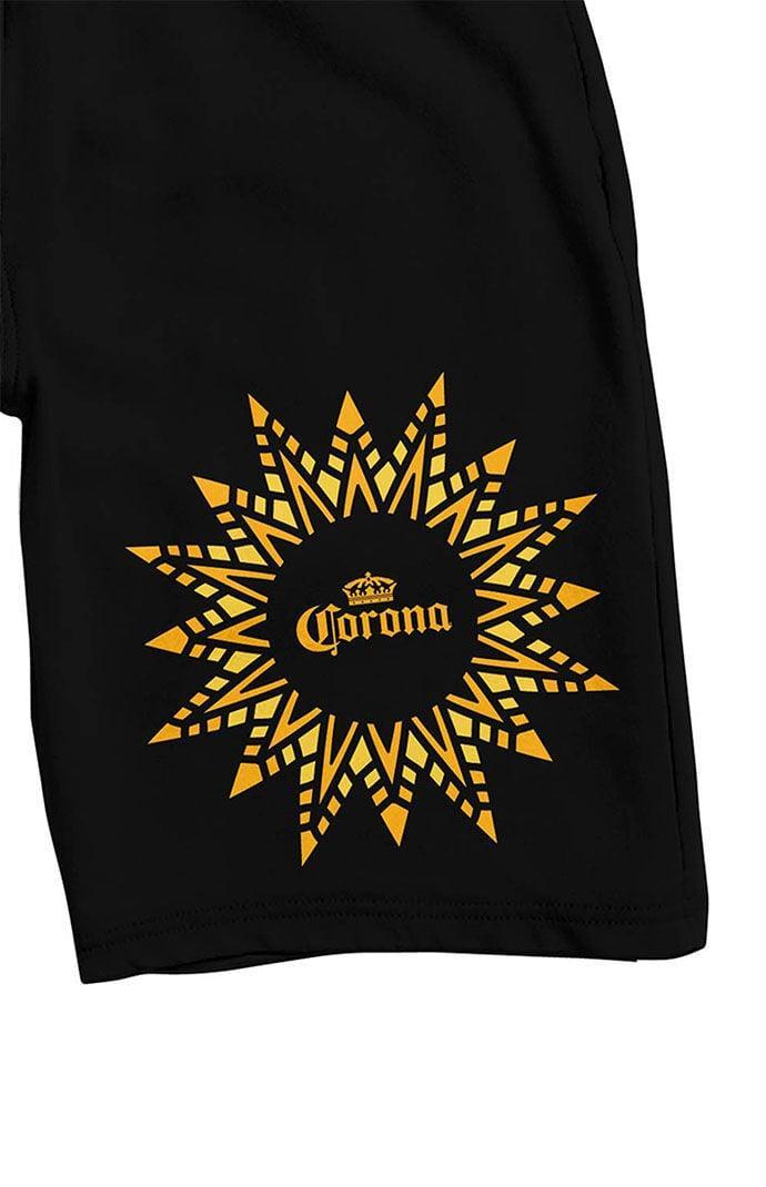 Men's Corona Sun Frame Logo Pajama Shorts, Size: Small, Black Product Image