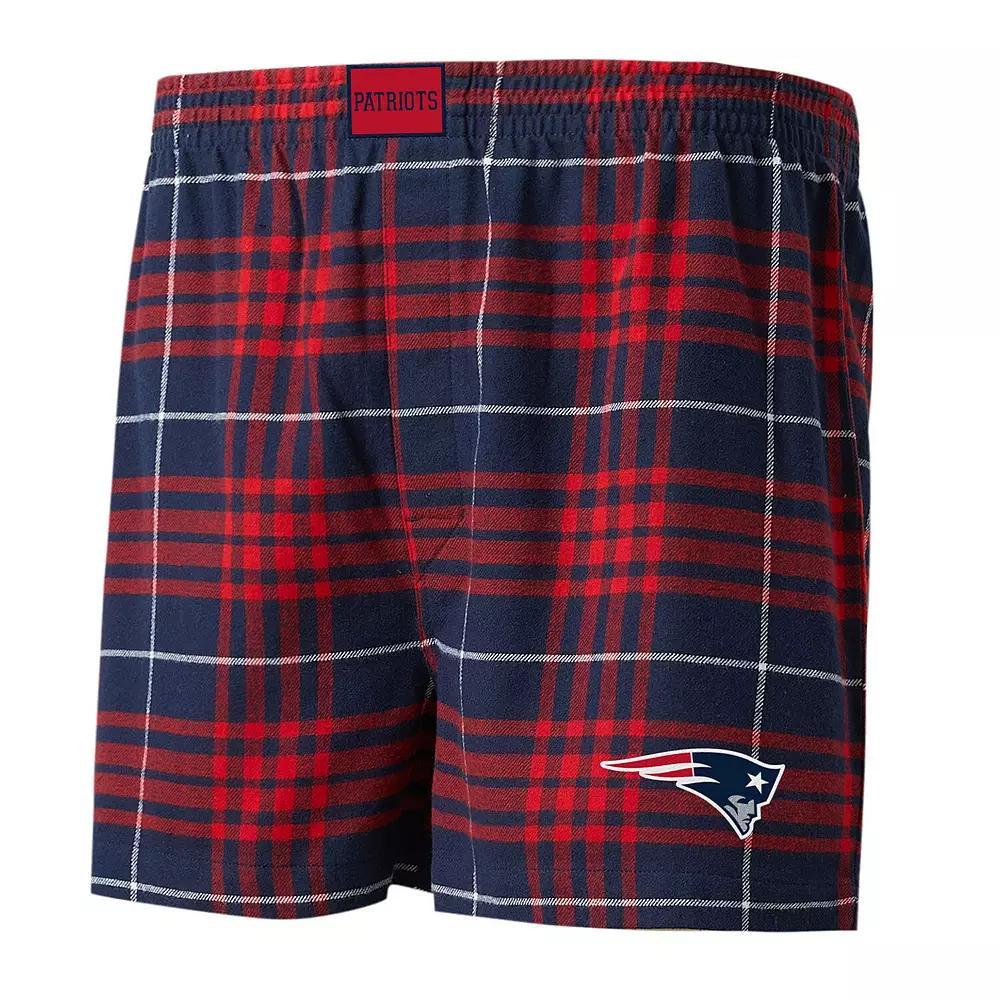 Mens Concepts Sport /Red New England Patriots Concord Flannel Boxers Blue Product Image
