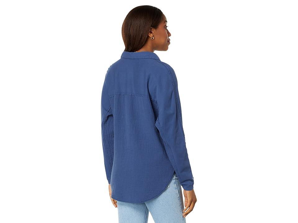 bobi Los Angeles Button-Down Mixed Collar Shirt (Coast) Women's Clothing Product Image