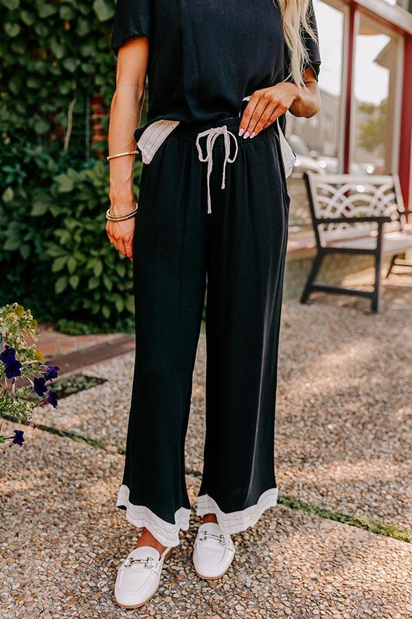 Paris Cafe High Waist Linen-Blend Pants Product Image