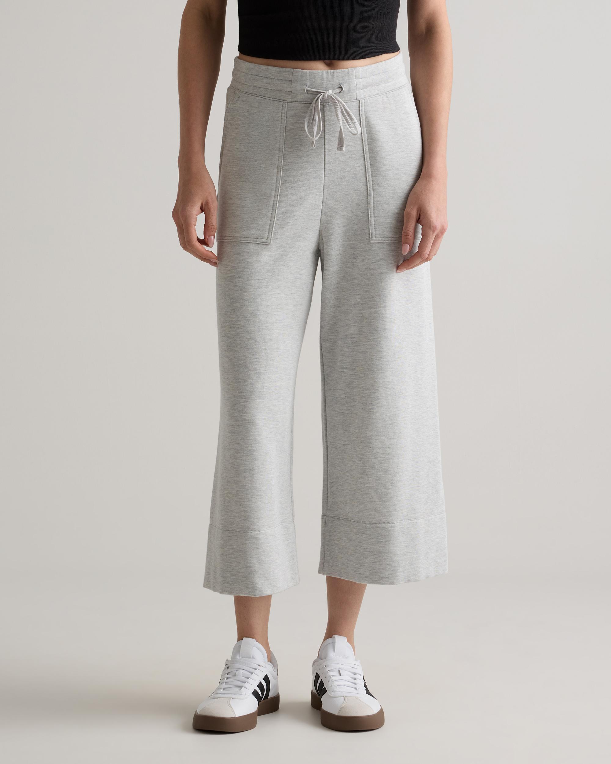 Quince | Women's Wide Leg Fleece SweatPantss Supersoft Fleece Lounge Pants Capri, Lenzing Modal Product Image