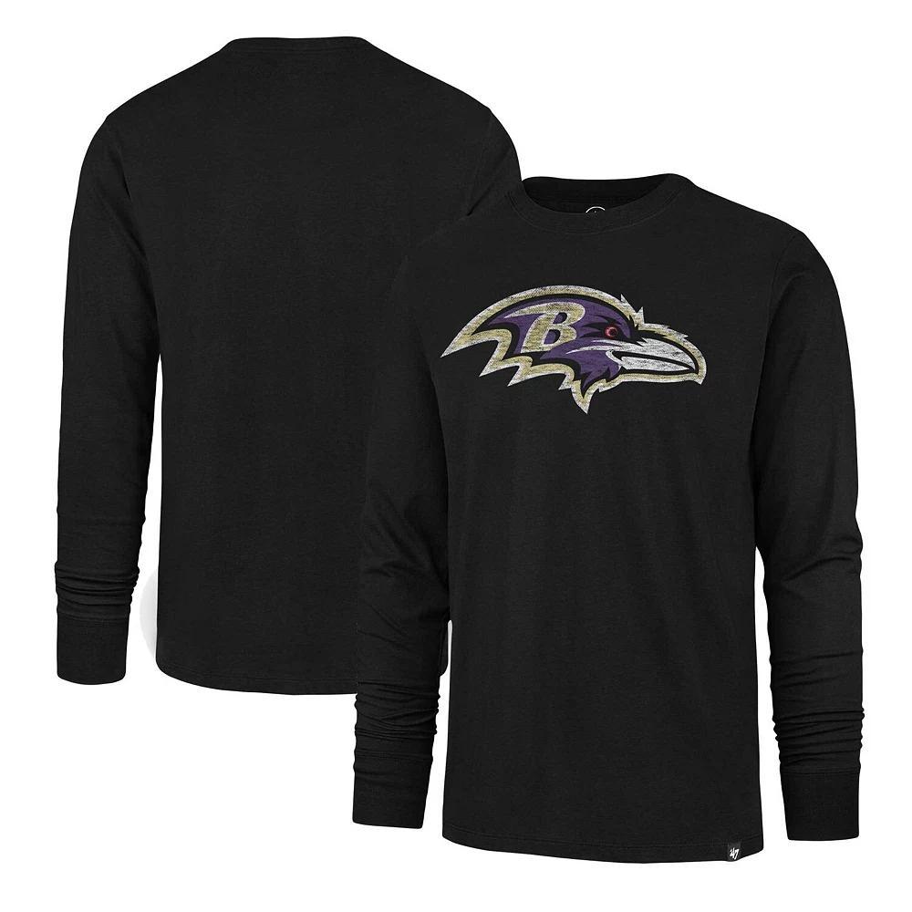 Men's '47 Black Baltimore Ravens Premier Franklin Long Sleeve T-Shirt, Size: XL Product Image