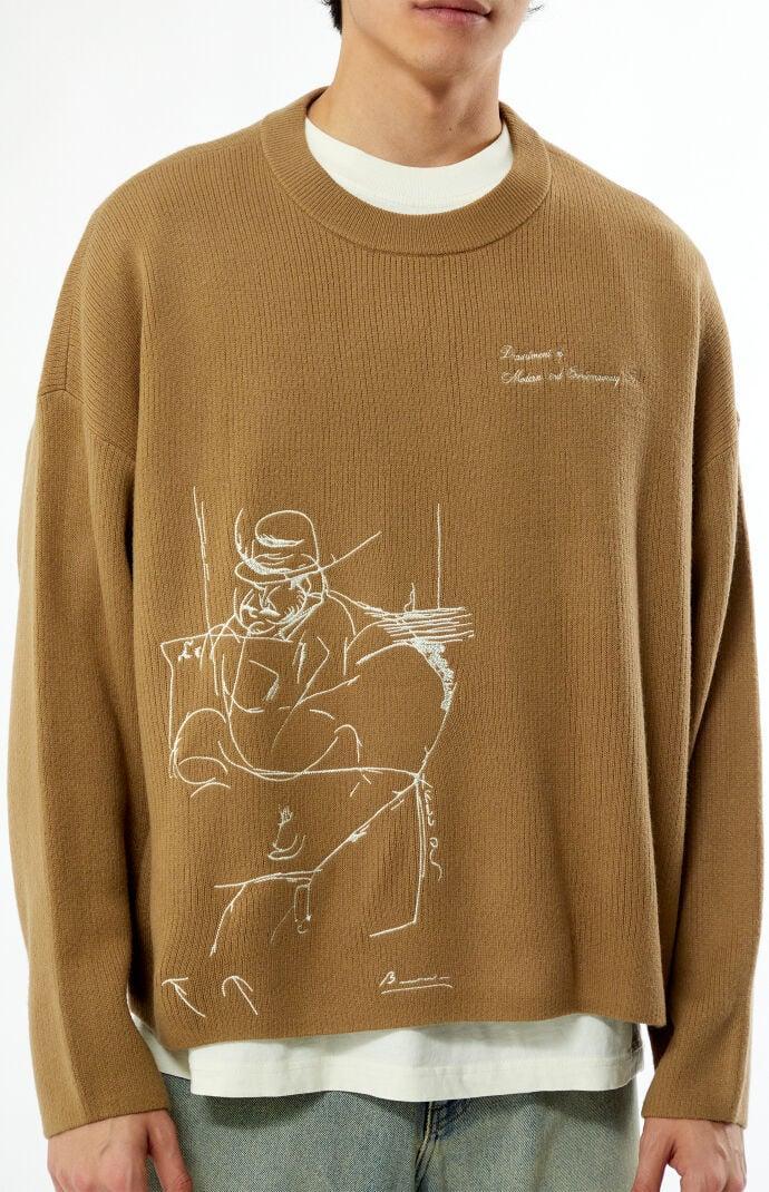 The Met Men's x PacSun Man at a CafÃ© Table Paris Cropped Sweater Product Image