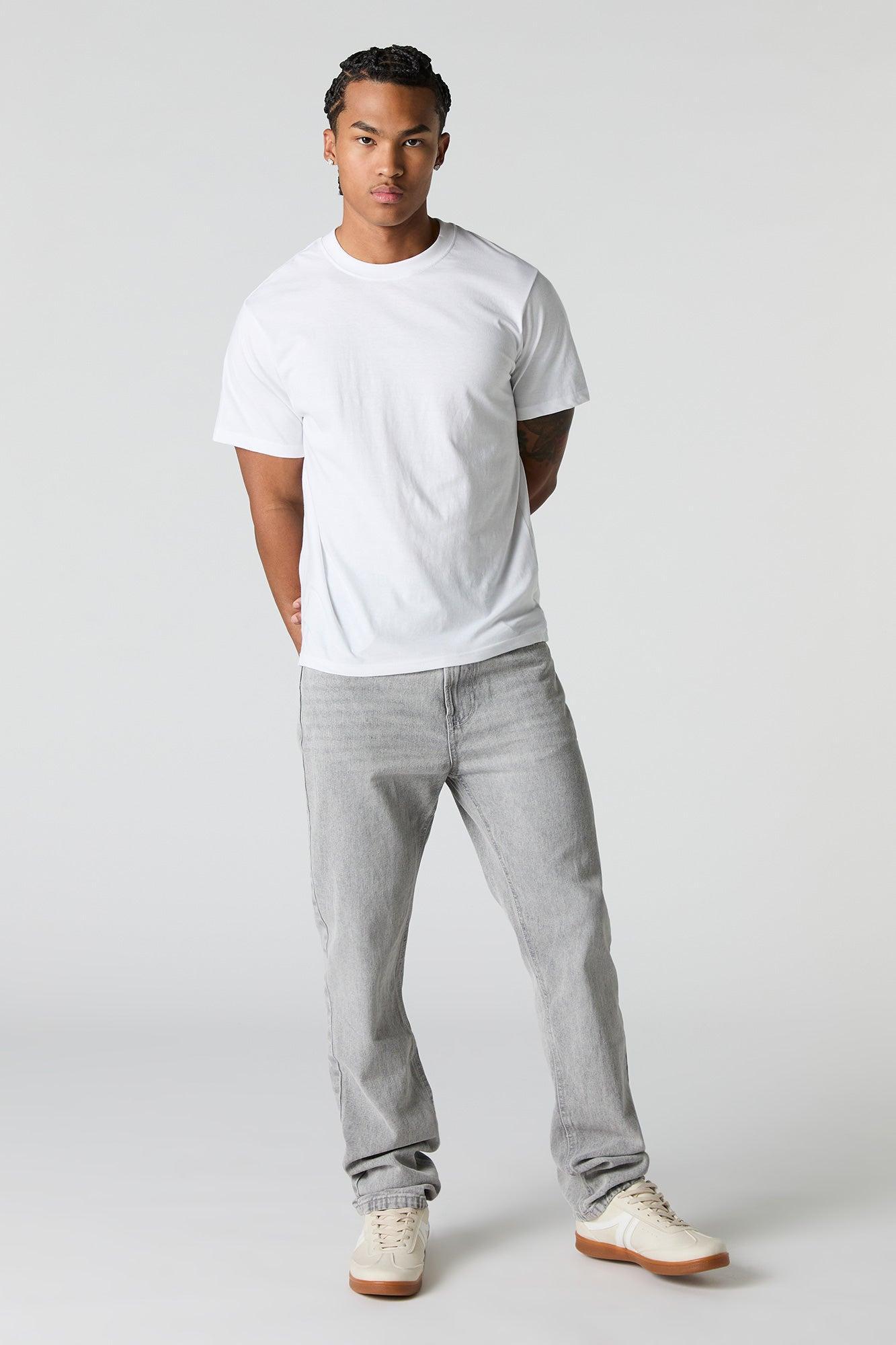 Solid Crewneck T-Shirt Male Product Image