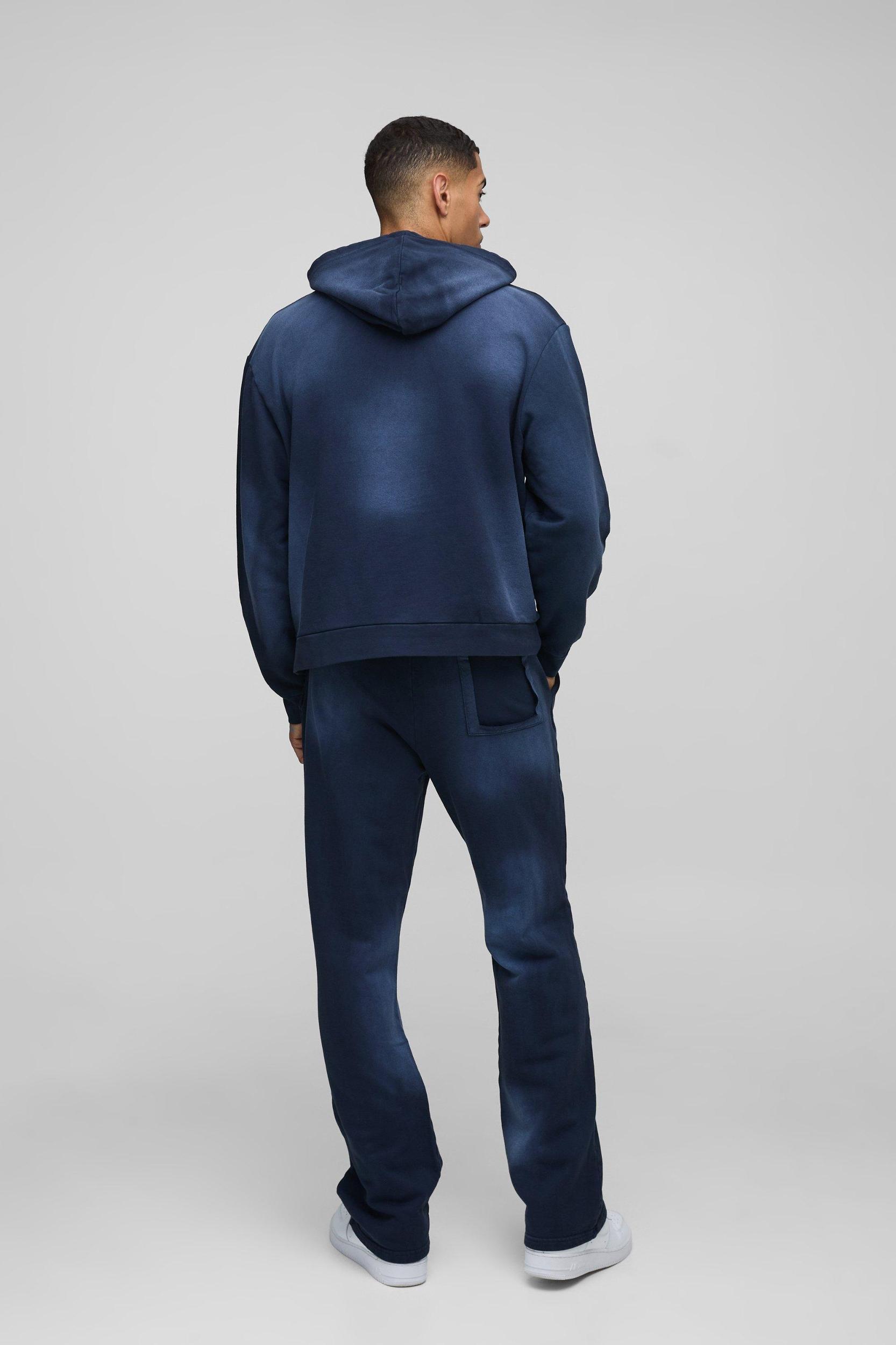 Oversized Boxy Official Distressed Pocket Hoodie | boohooMAN USA Product Image