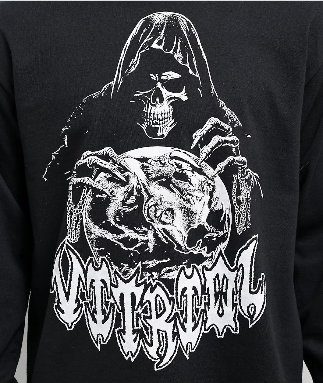 Vitriol Monster Flash Black Long Sleeve T-Shirt Product Image