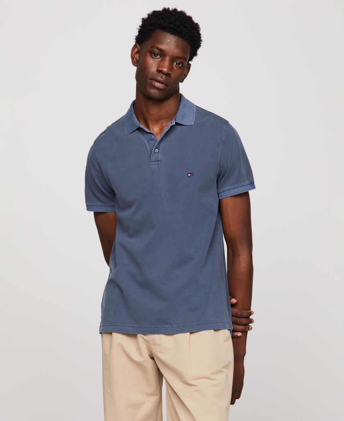 Tommy Hilfiger Mens Short Sleeve Garment-Dyed Polo Shirt Product Image