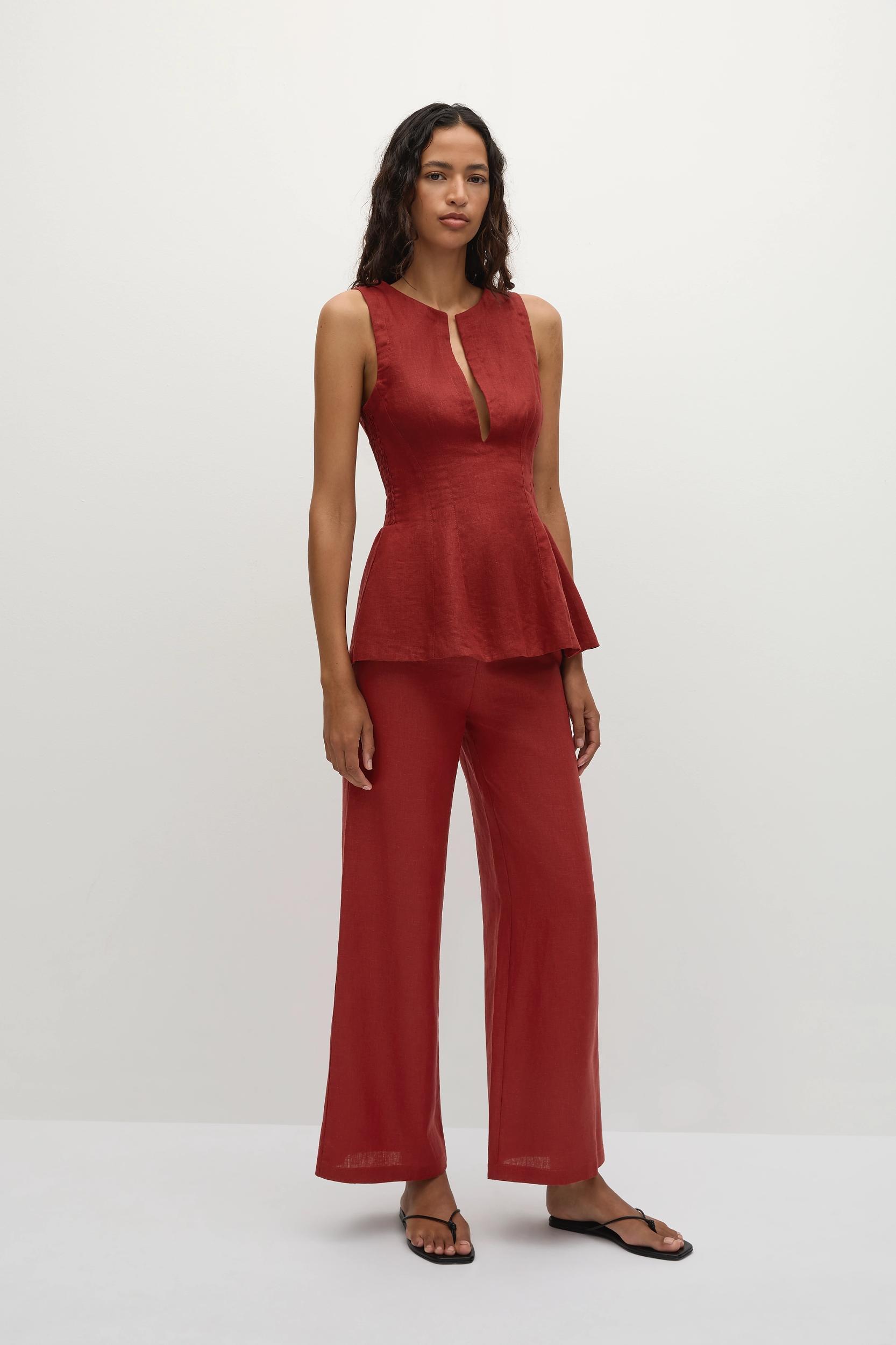 Melia Top Deep Red Product Image