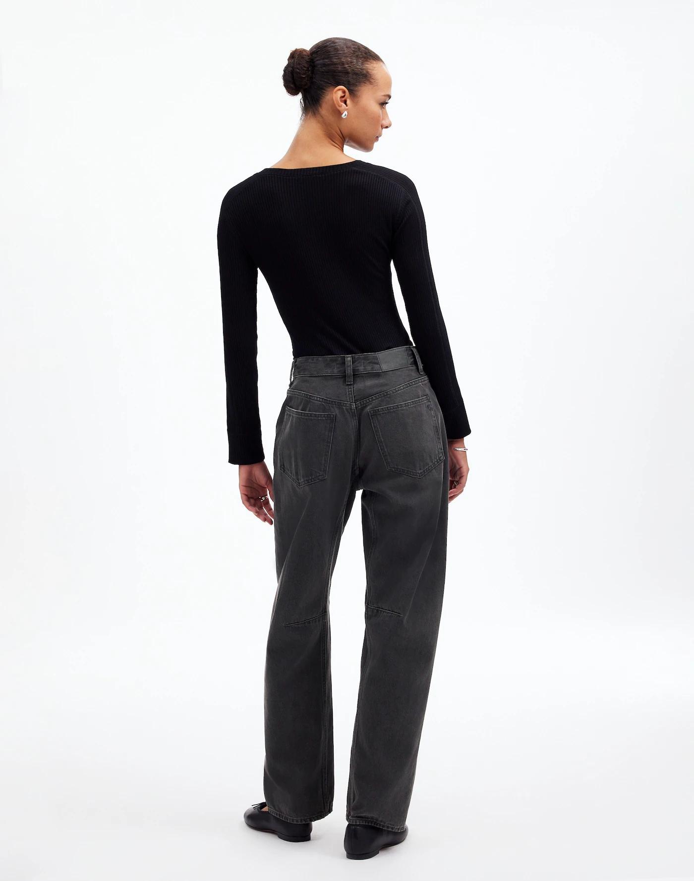The Petite Darted Barrel-Leg Jean Product Image