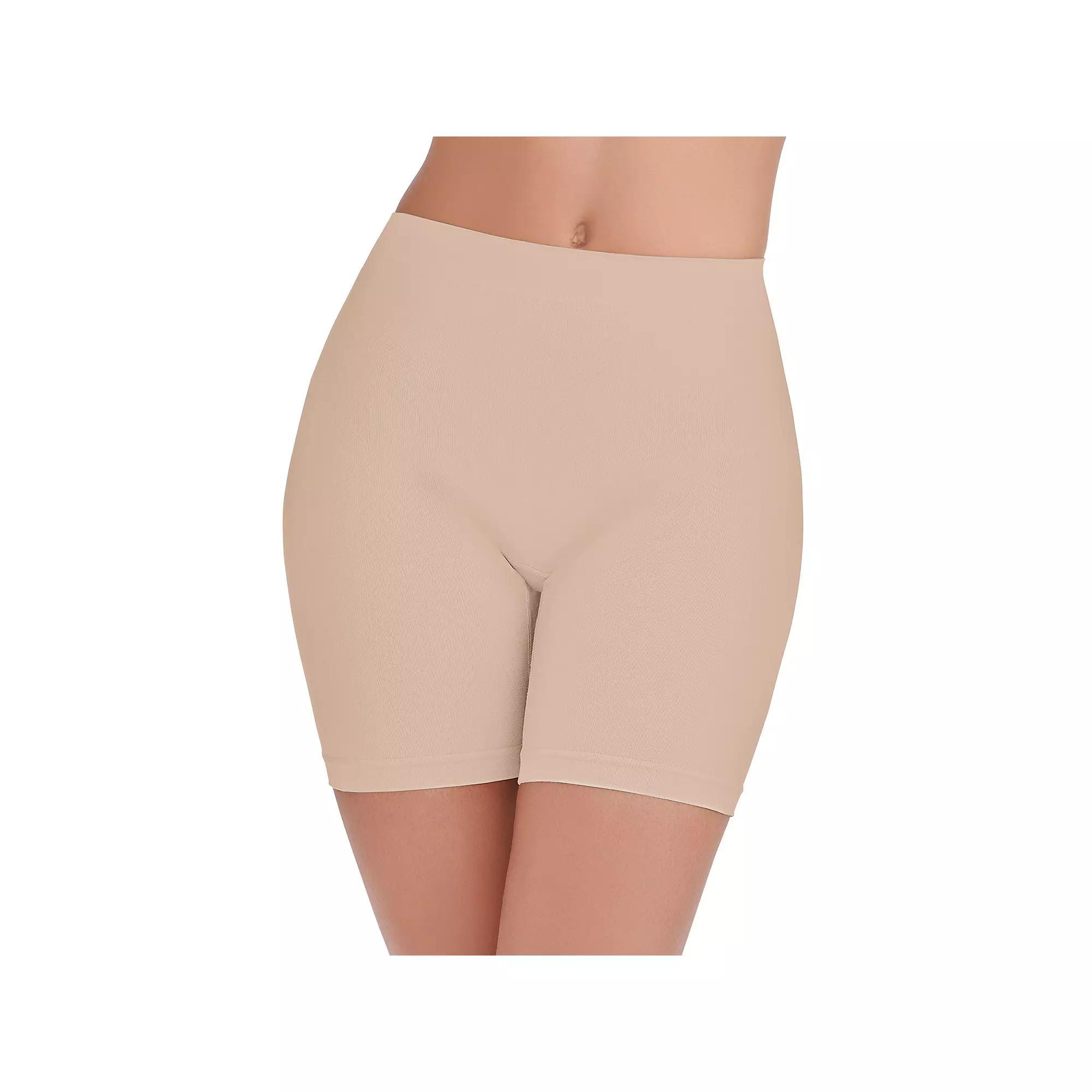 Women's Vanity Fair Lingerie® Seamless Smoothing Slip Shorts 12750E, Size: XL, Damask Neutral Product Image