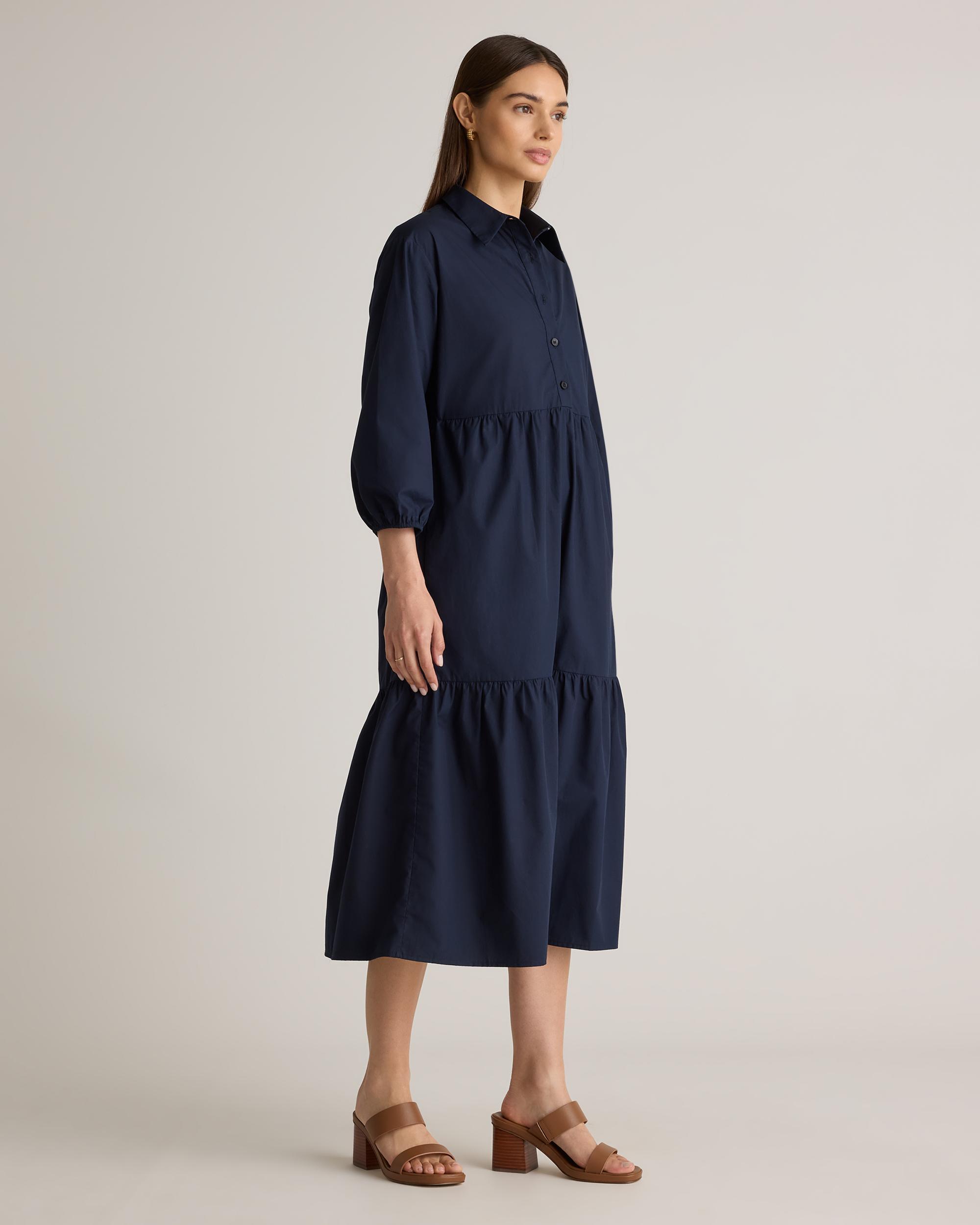 Quince | Women's Poplin Midi Tunic Dress Size XL, Organic Cotton Product Image