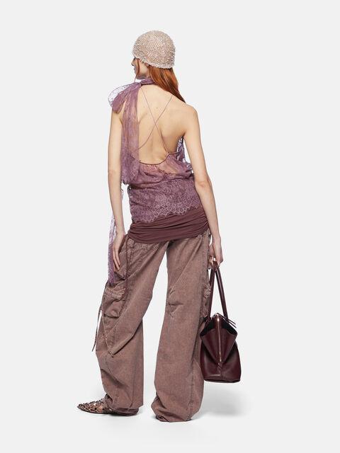 "Fern'' washed mauve long pants Product Image