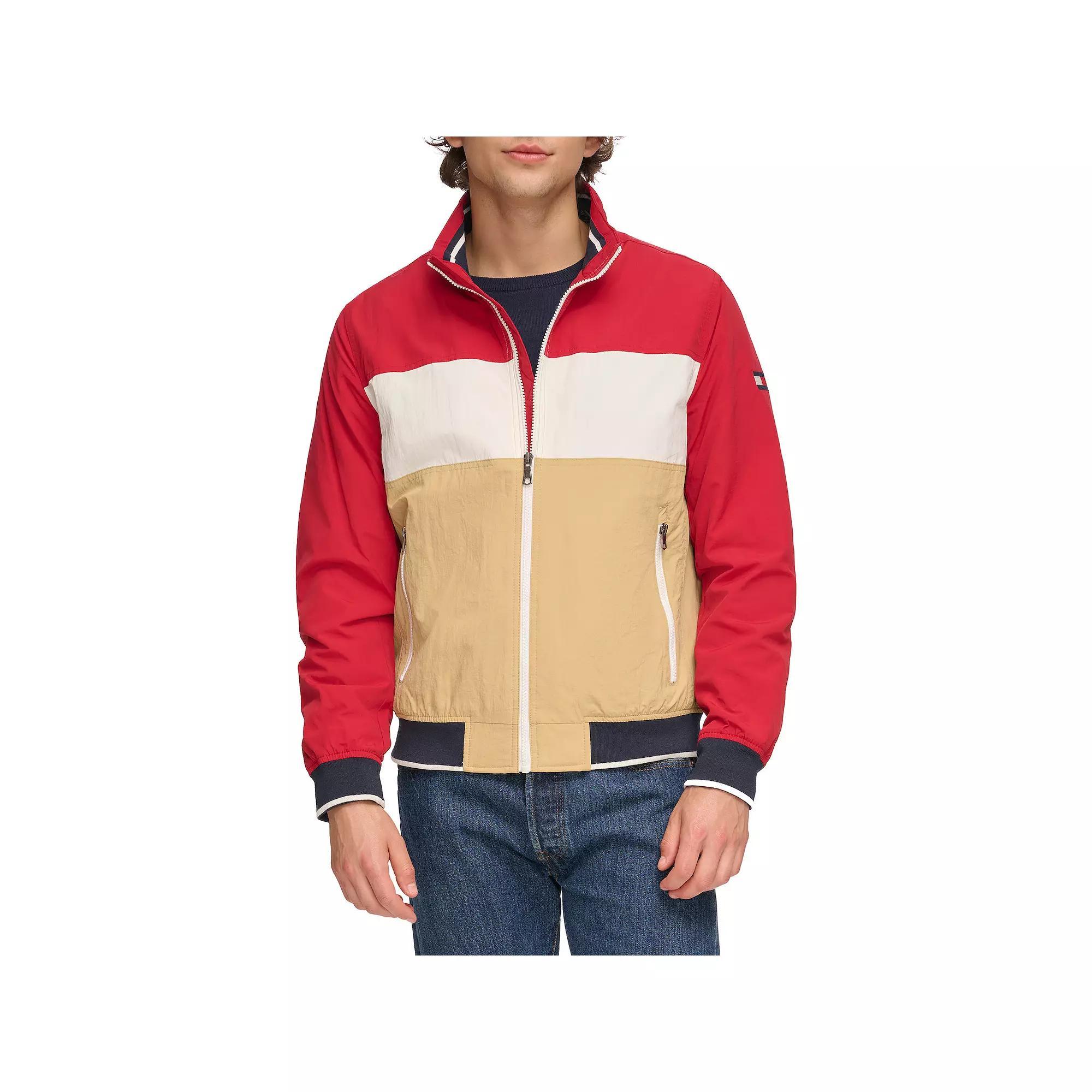 Mens Tommy Hilfiger Stand Collar Jacket Green Product Image