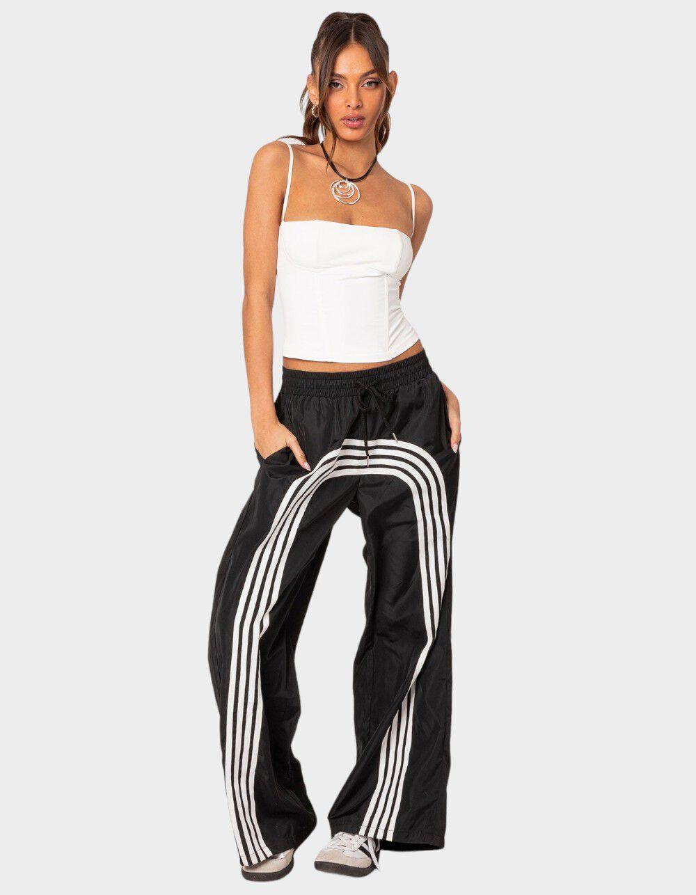 EDIKTED Wilda Striped Nylon Track Pants Product Image
