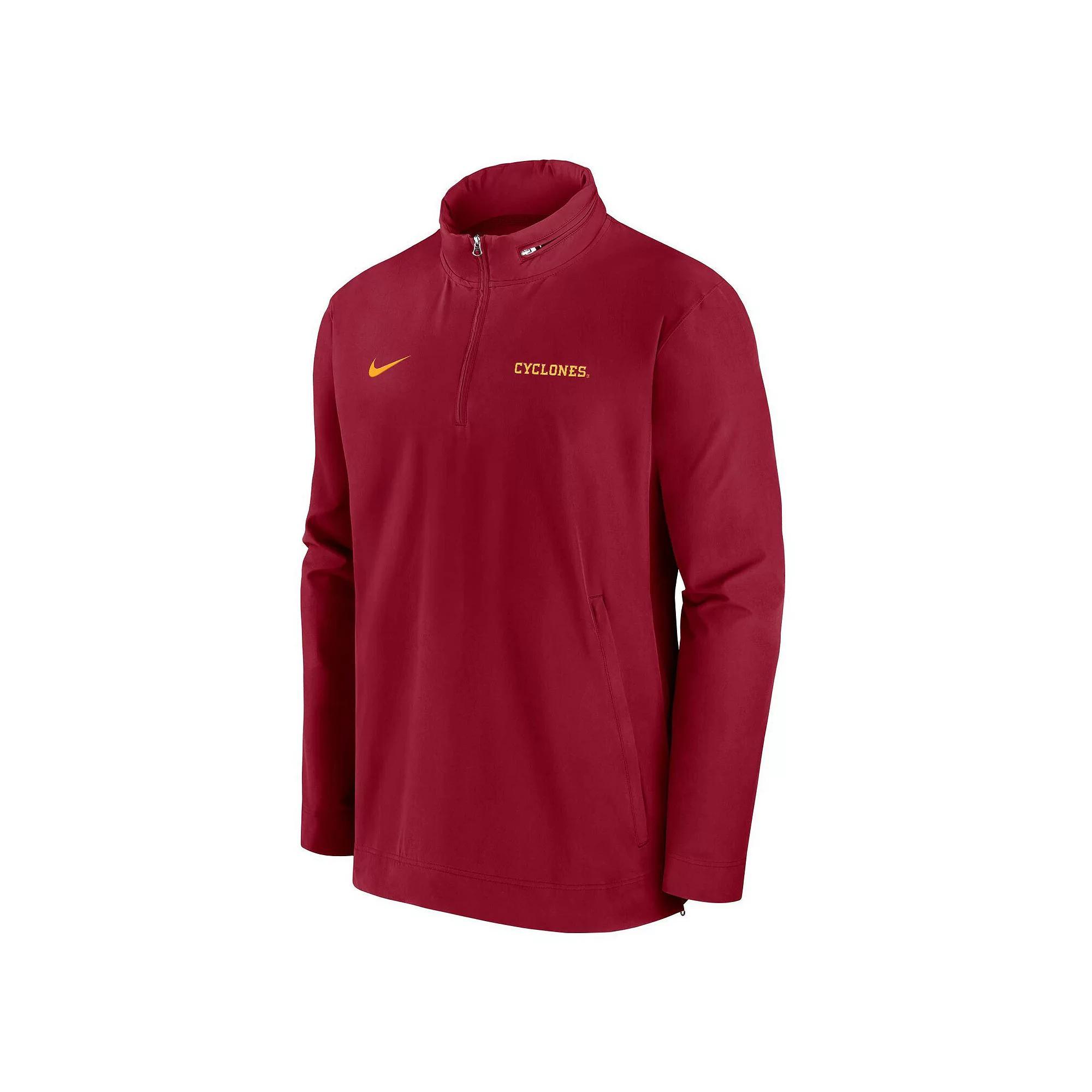 Mens Nike Cardinal Iowa State Cyclones 2024 Sideline Coach Quarter-Zip Hoodie Jacket Product Image