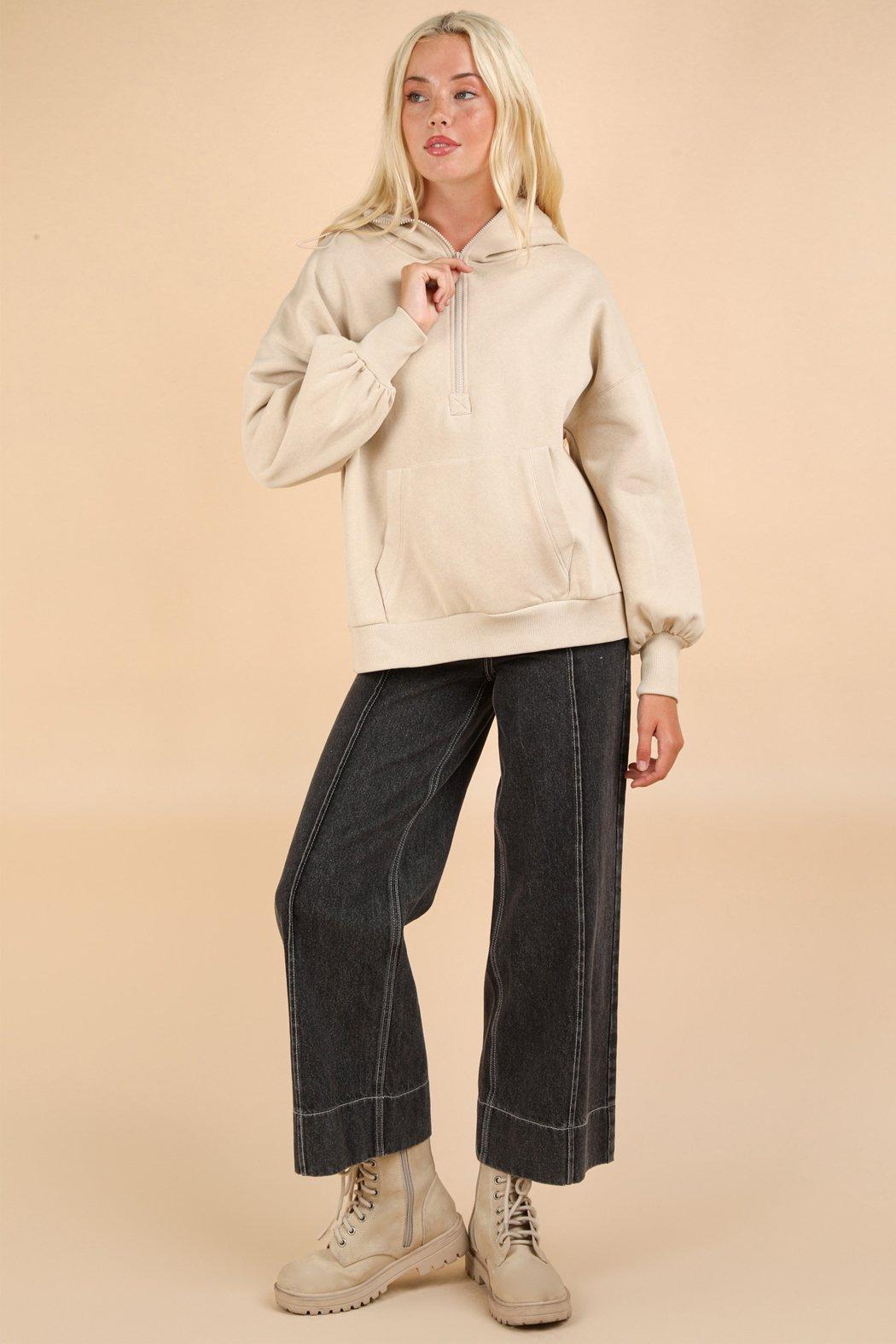 Stone Quarter Zip Hoodie Product Image