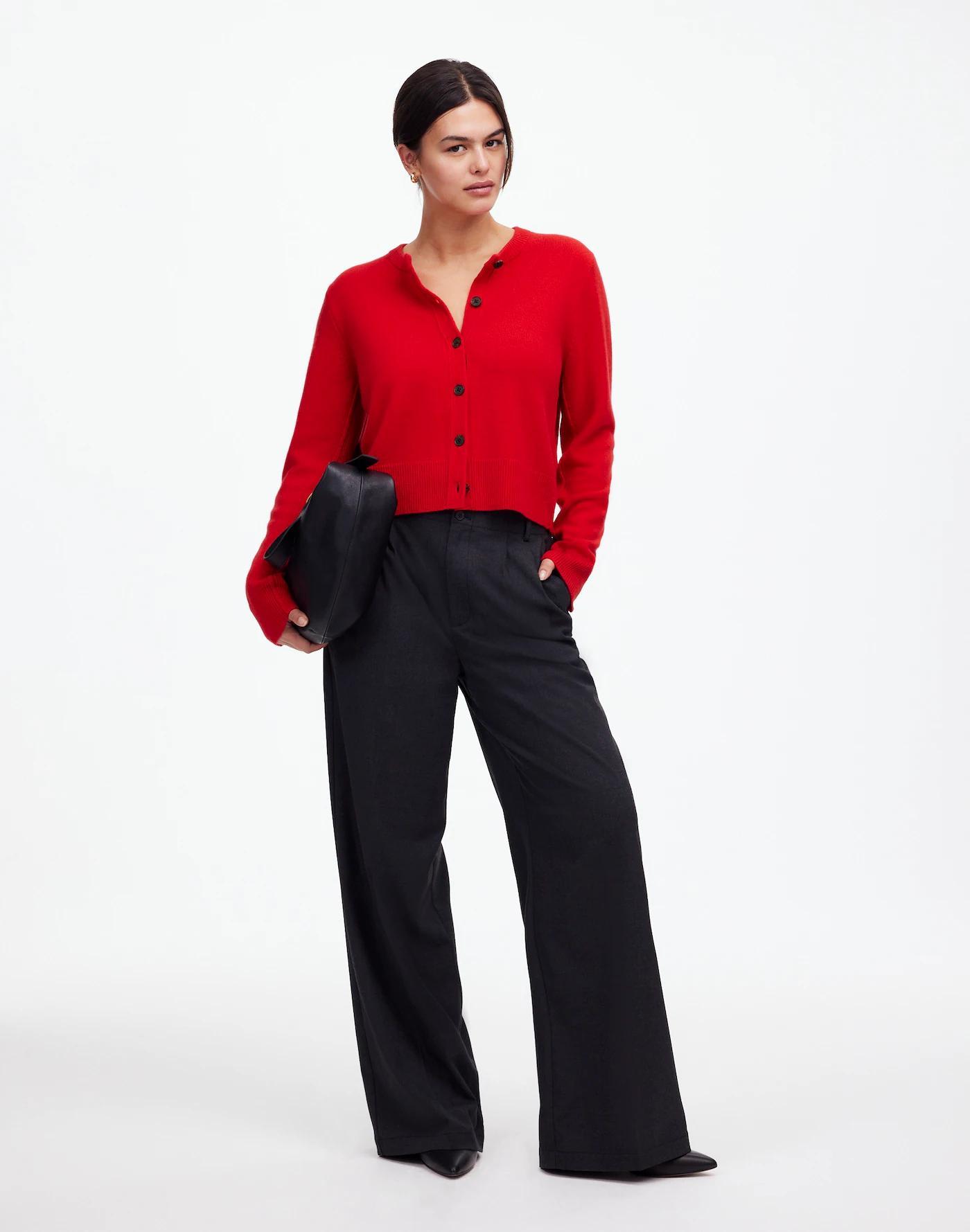 Cashmere Button-Front Cardigan Sweater Product Image