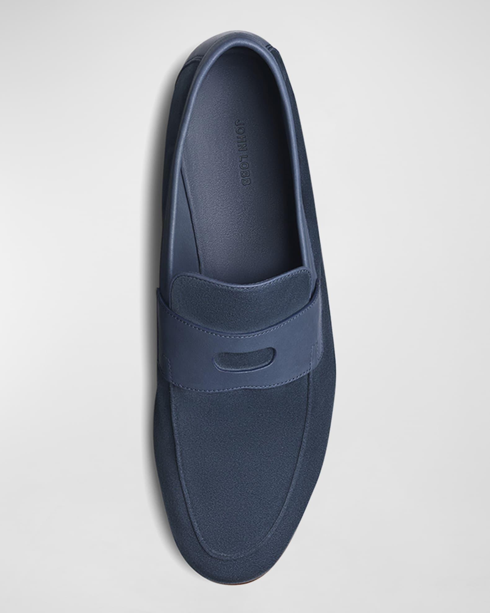 Men's Royce Kiltie Brushed Leather Penny Loafers Product Image