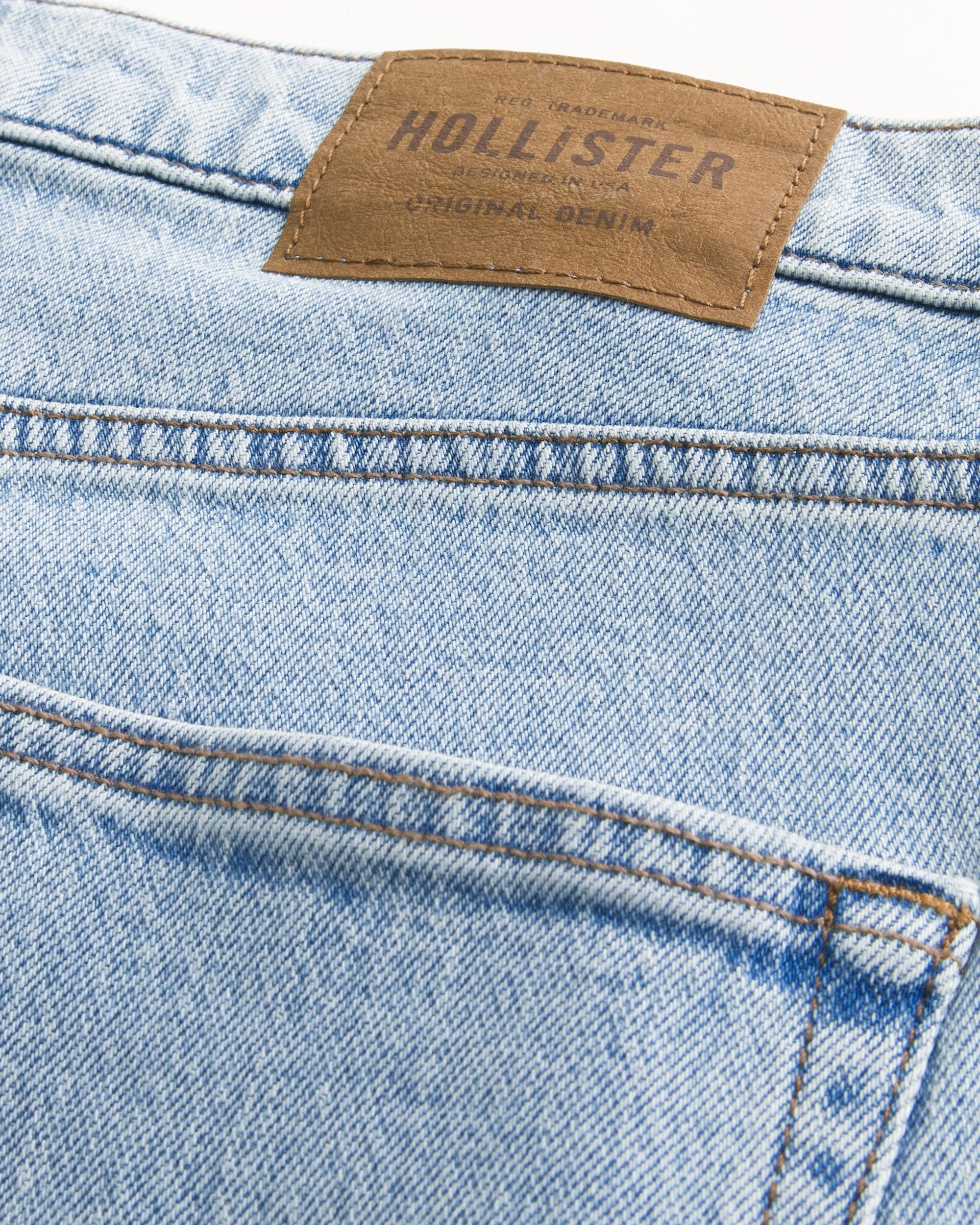 Light Wash Slim Straight Jeans Product Image