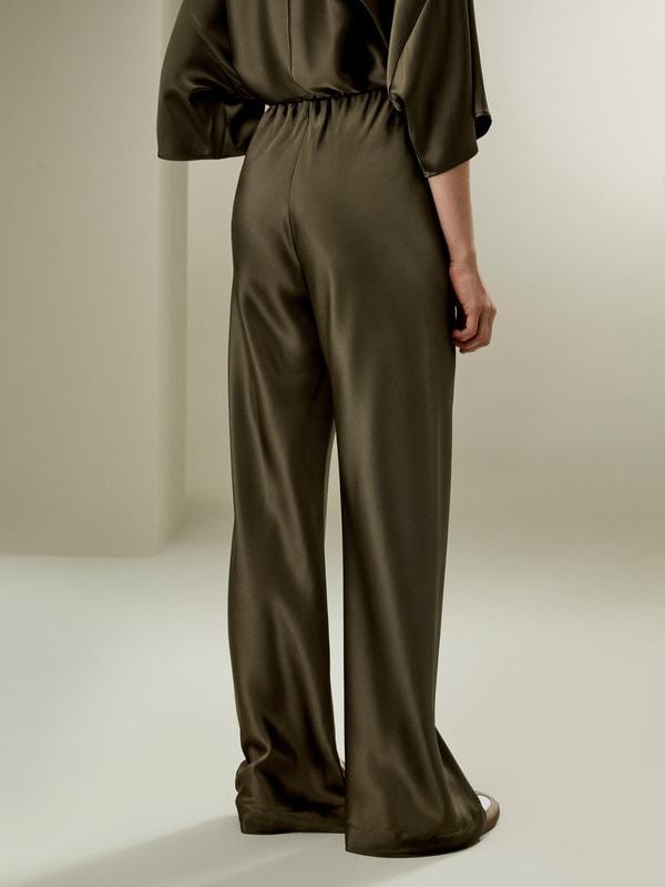 Full bias cut silk pants Product Image