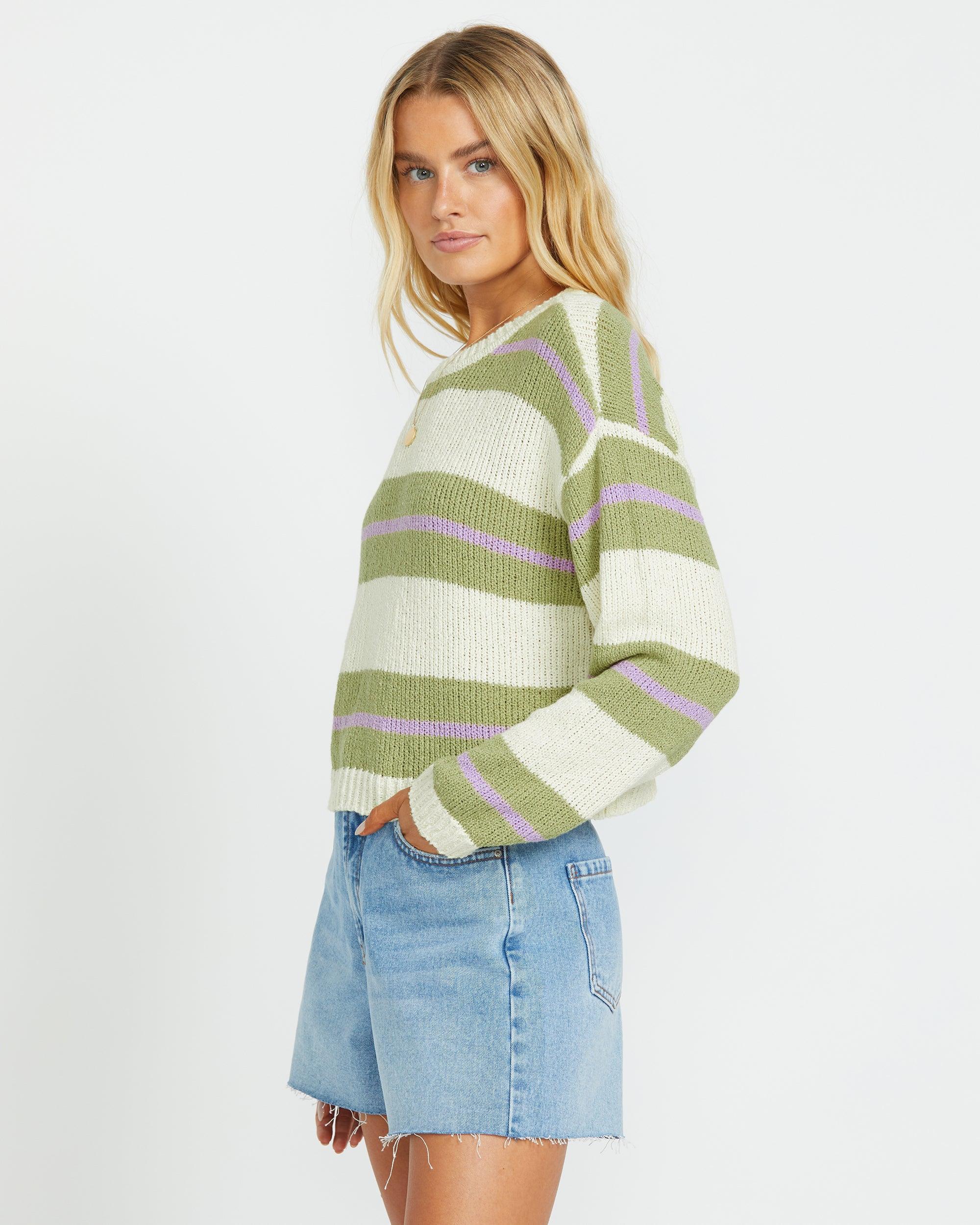 Make It Waves Sweater - Avocado Female Product Image