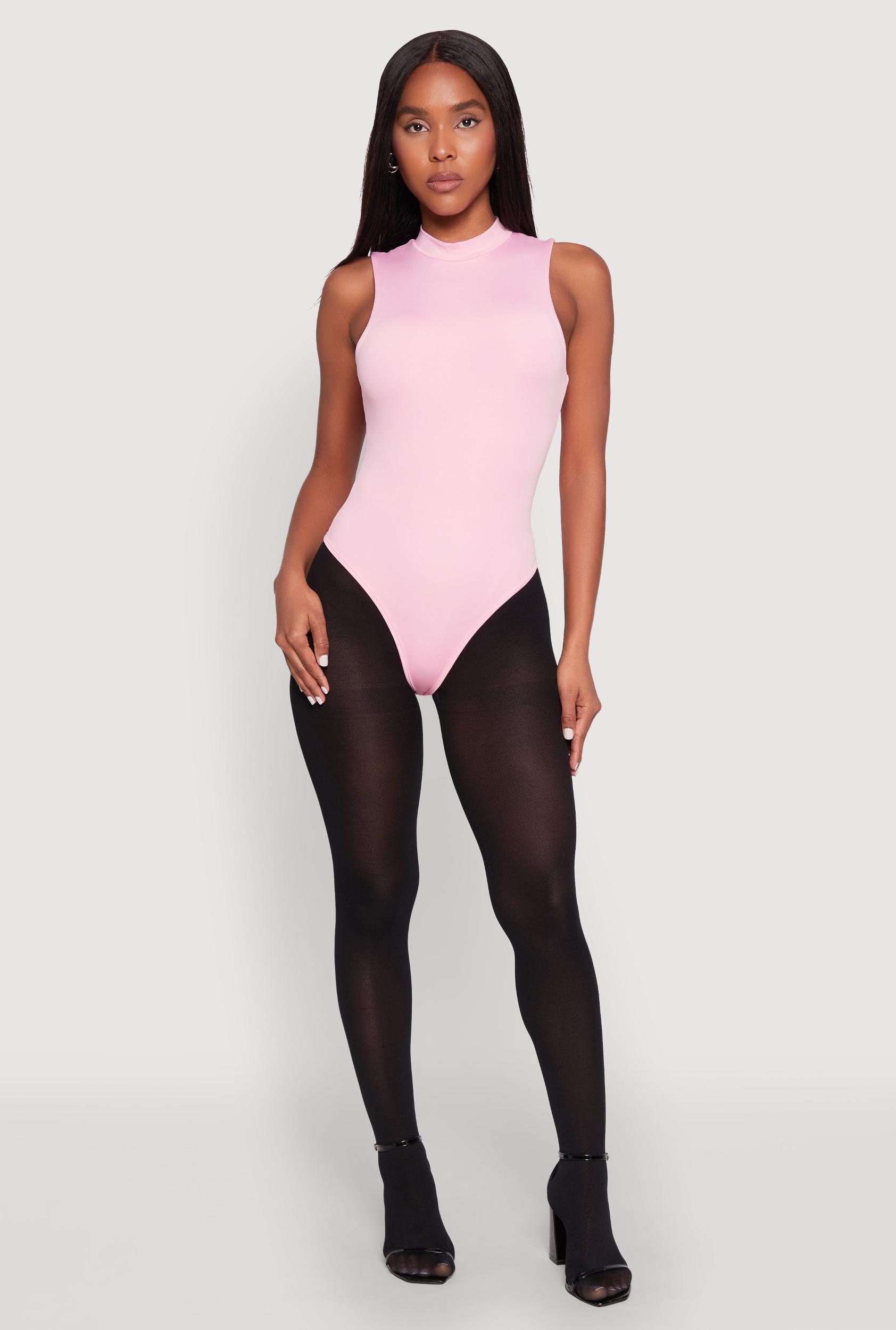 Womens Daisy Mock Neck Tank Bodysuit Product Image