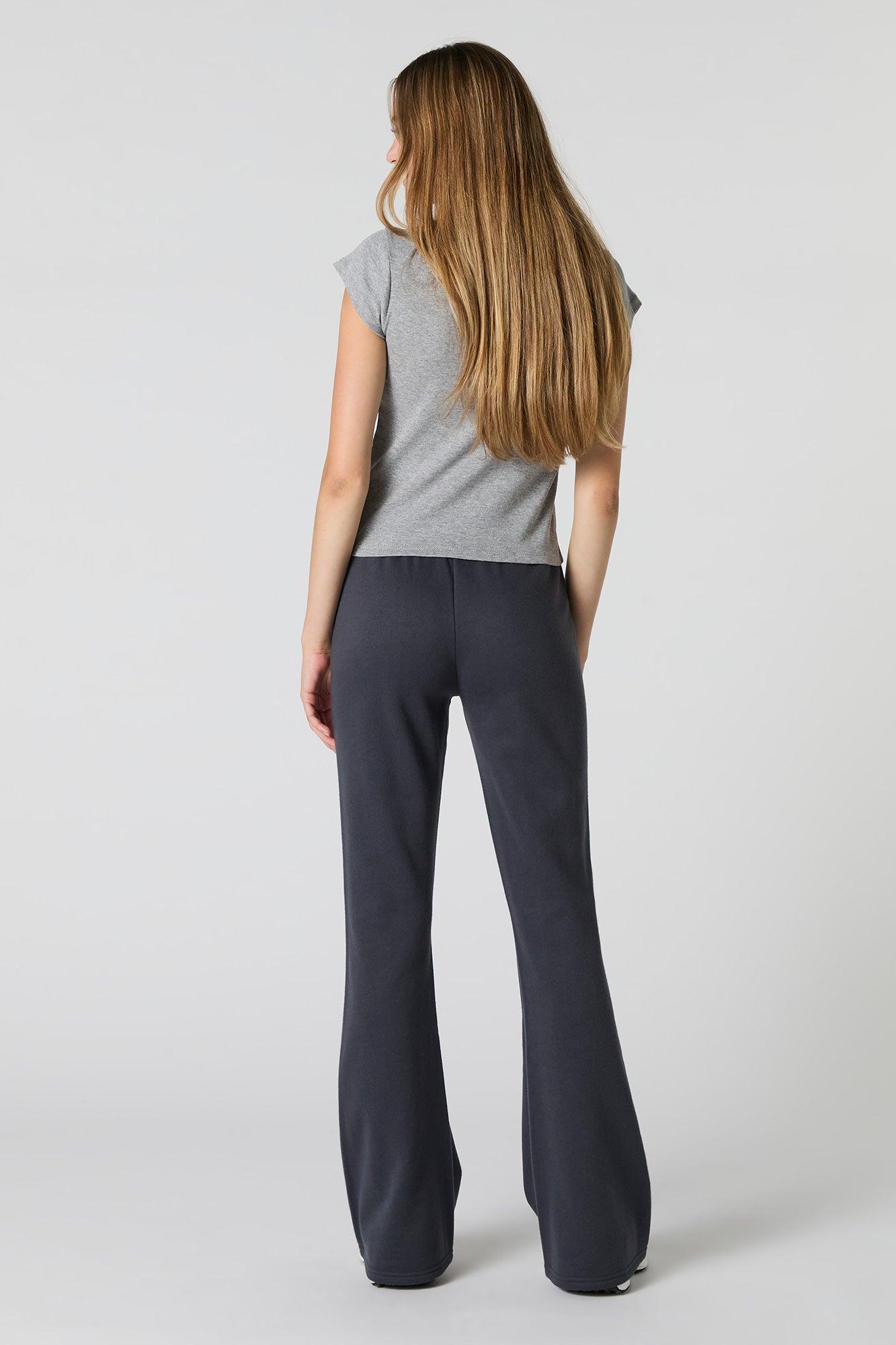 Fleece Drawstring Flare Sweatpant Female Product Image