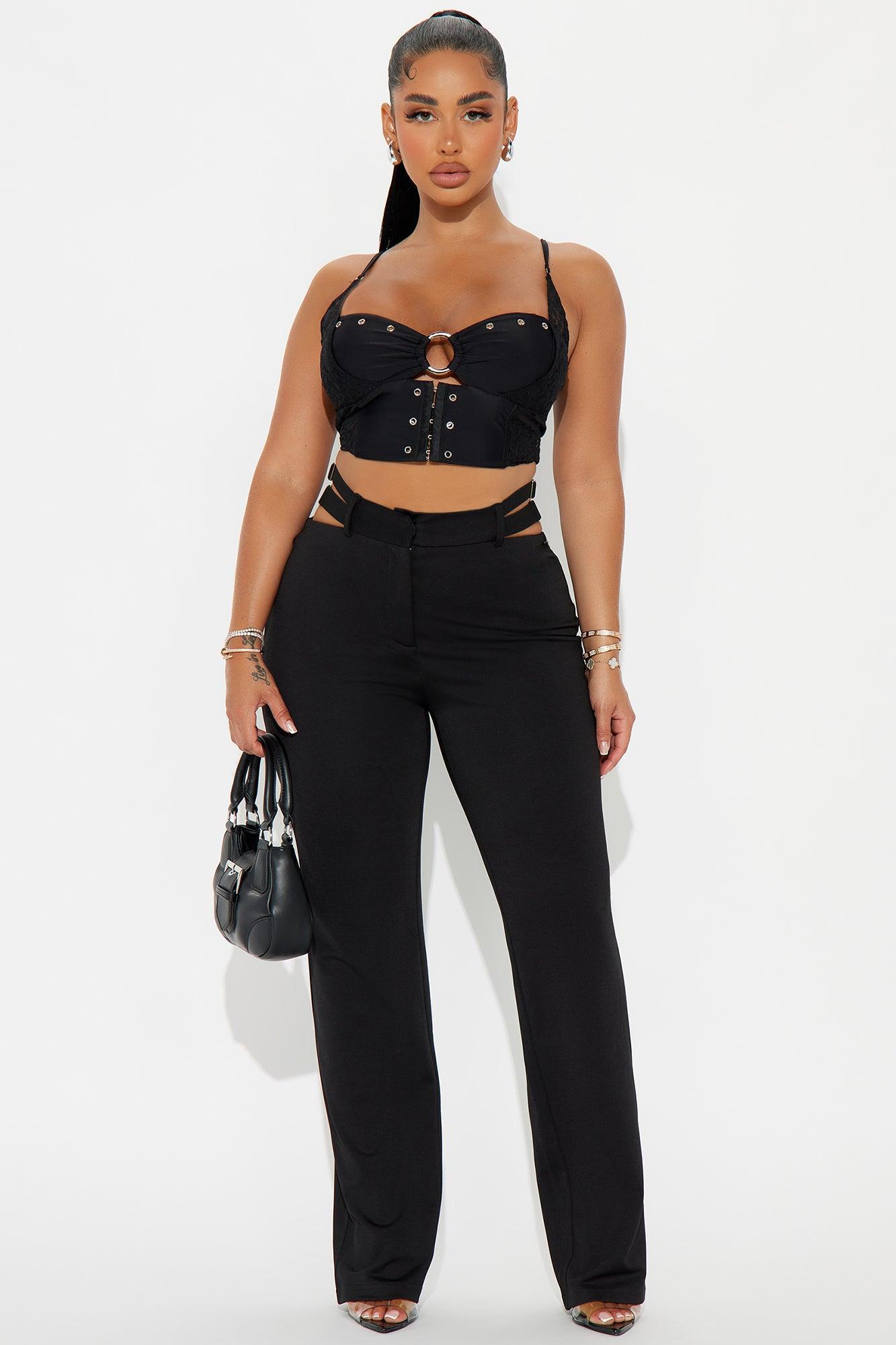 Office Diva Straight Leg Trouser - Black Product Image