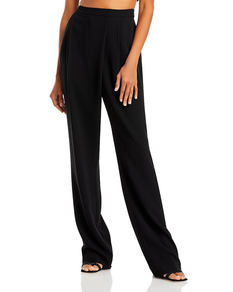 Womens Juliet Wrap-Front Straight-Leg Trousers Product Image