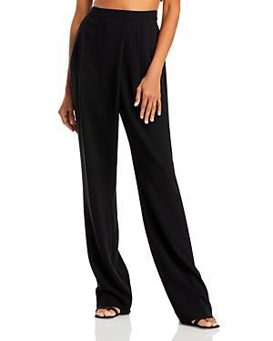 Womens Juliet Wrap-Front Straight-Leg Trousers Product Image