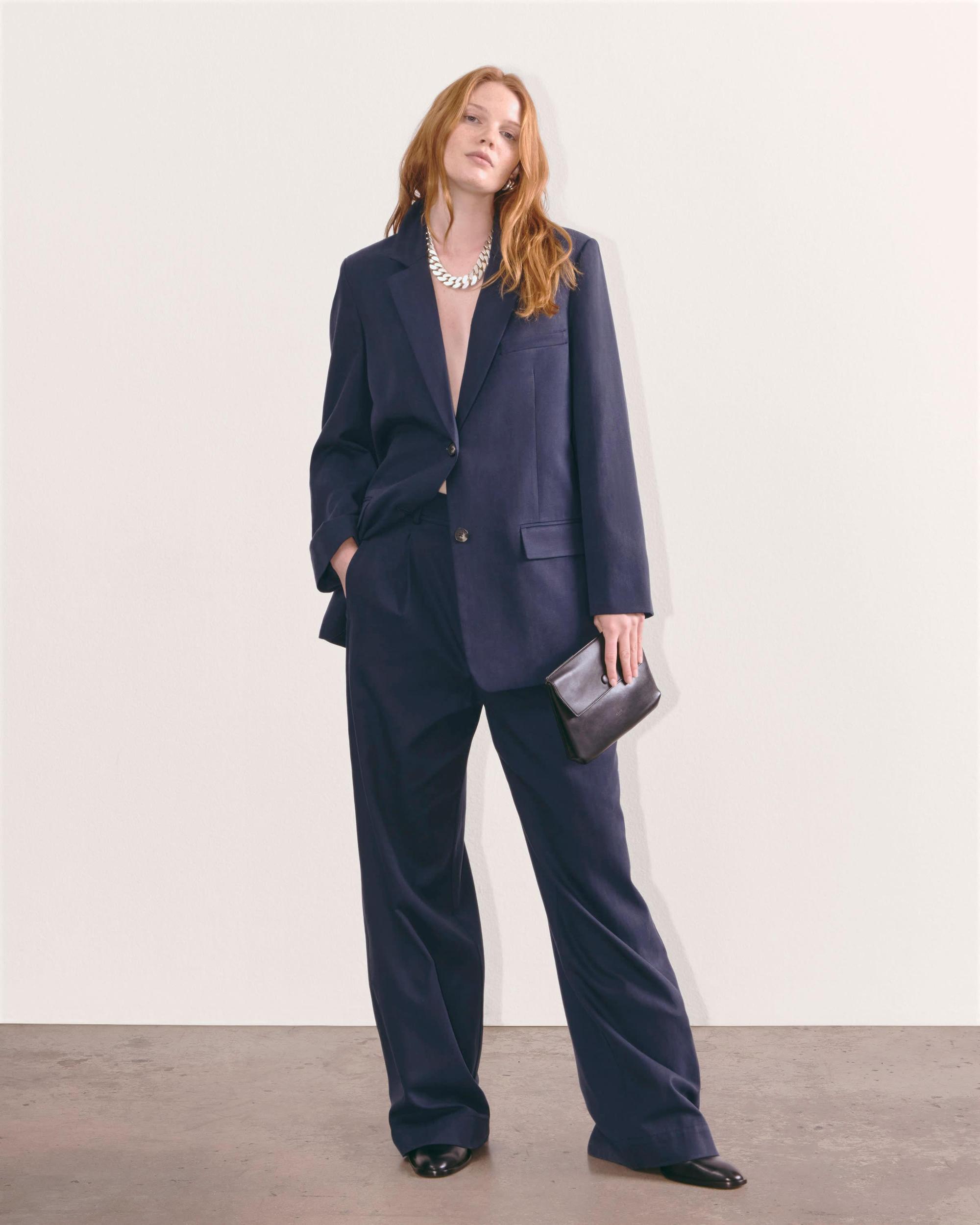 The Draper Pleated Pant in Buttersmooth Product Image