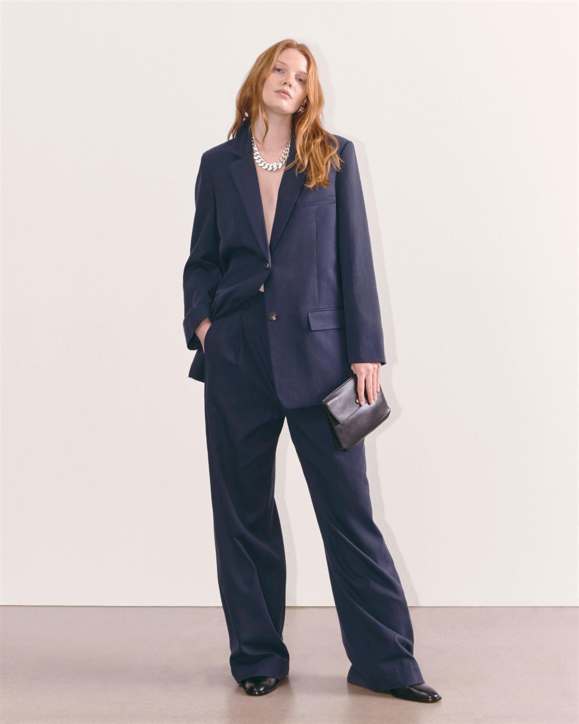The Draper Pleated Pant in Buttersmooth Product Image