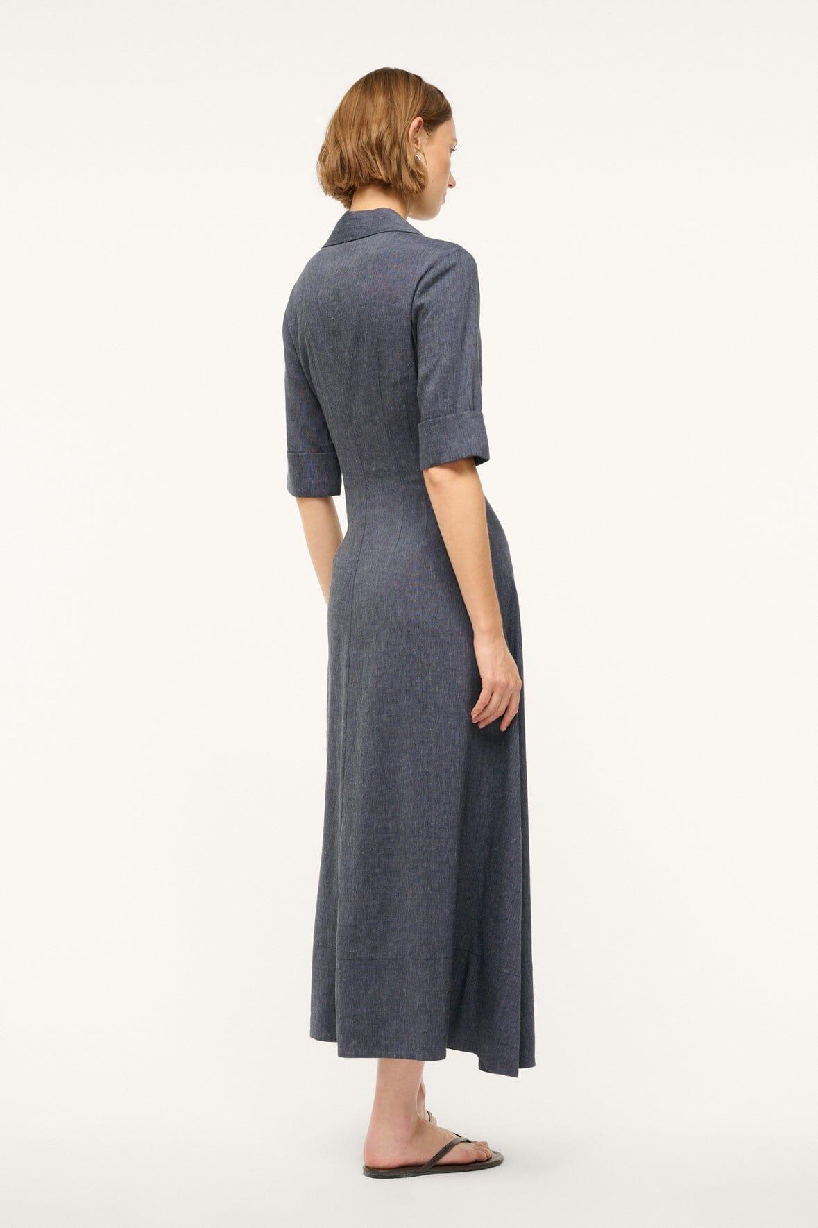 JOAN LINEN DRESS | CHAMBRAY Product Image