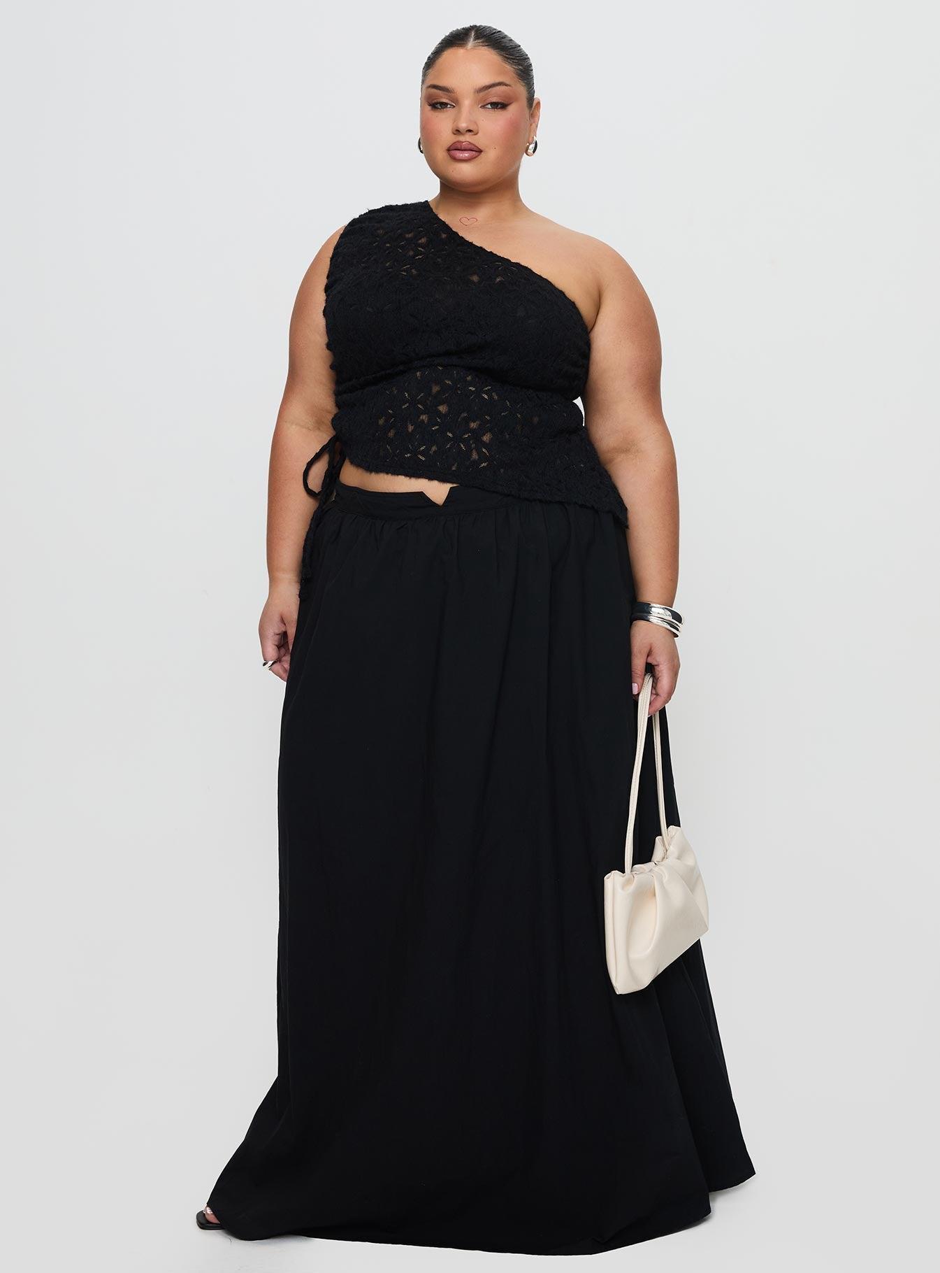 Sensua One Shoulder Top Black Product Image