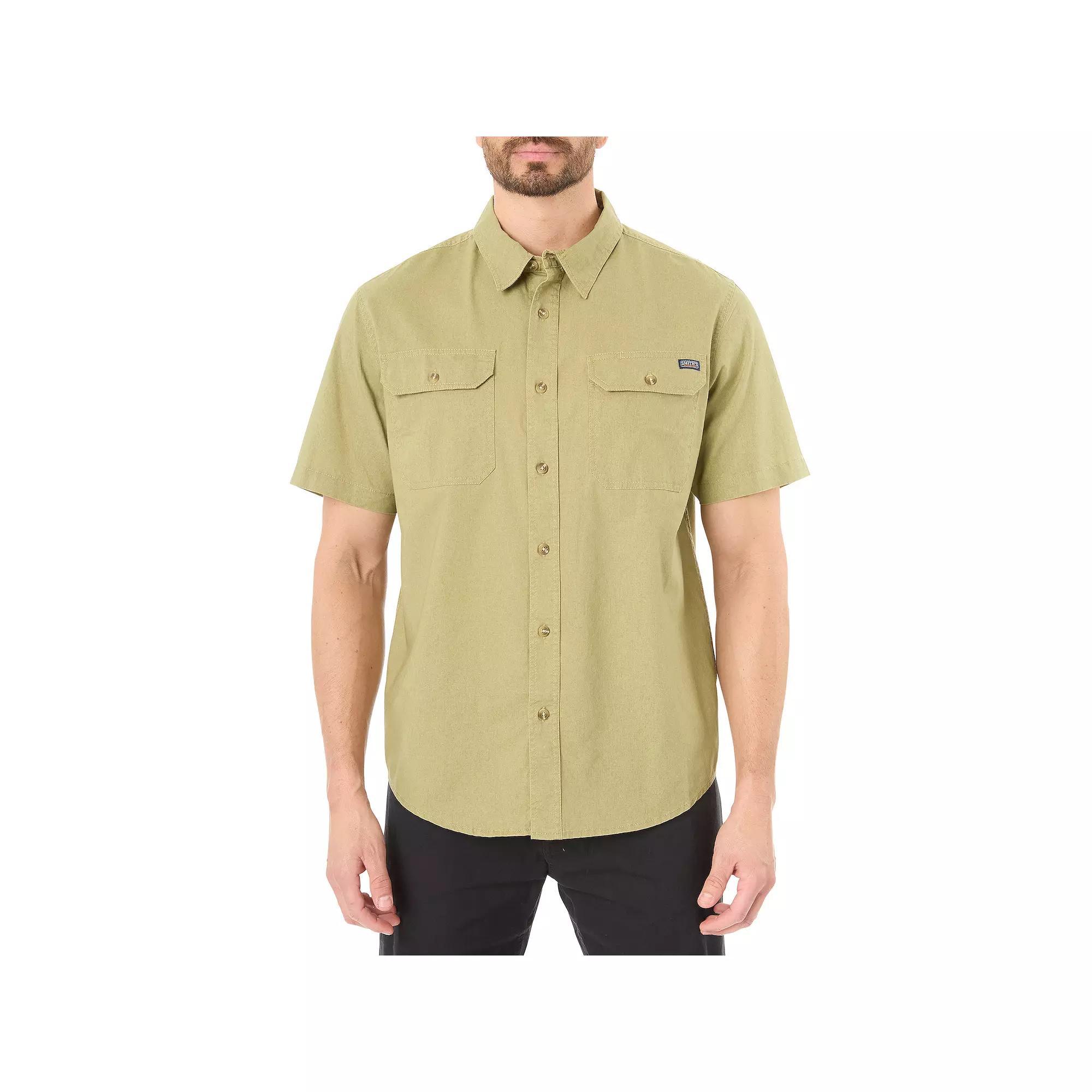 Mens Smiths Workwear Sandwashed Work Shirt, Mens Product Image